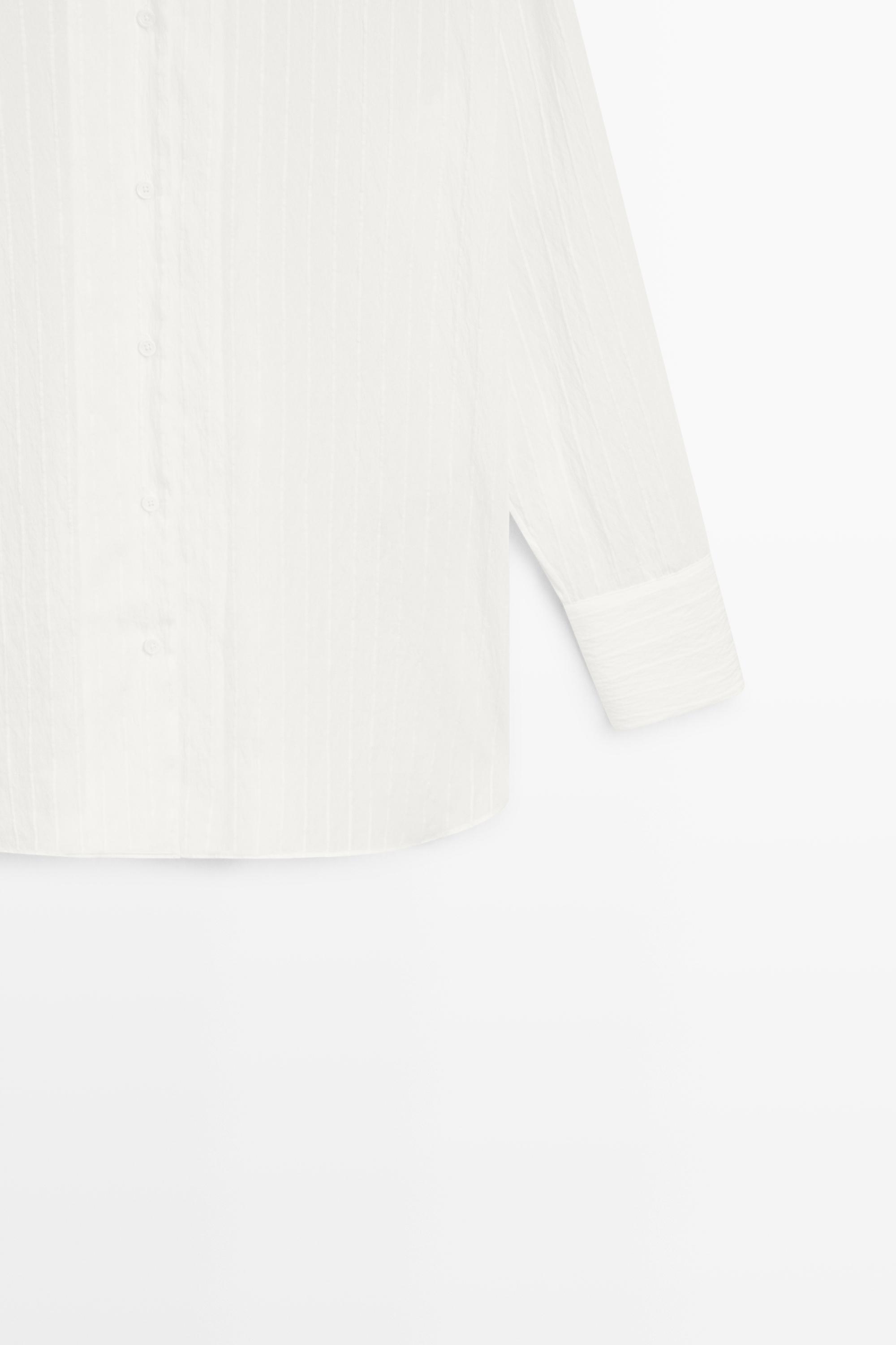 Striped Flowing Shirt - STUDIO — WHITE