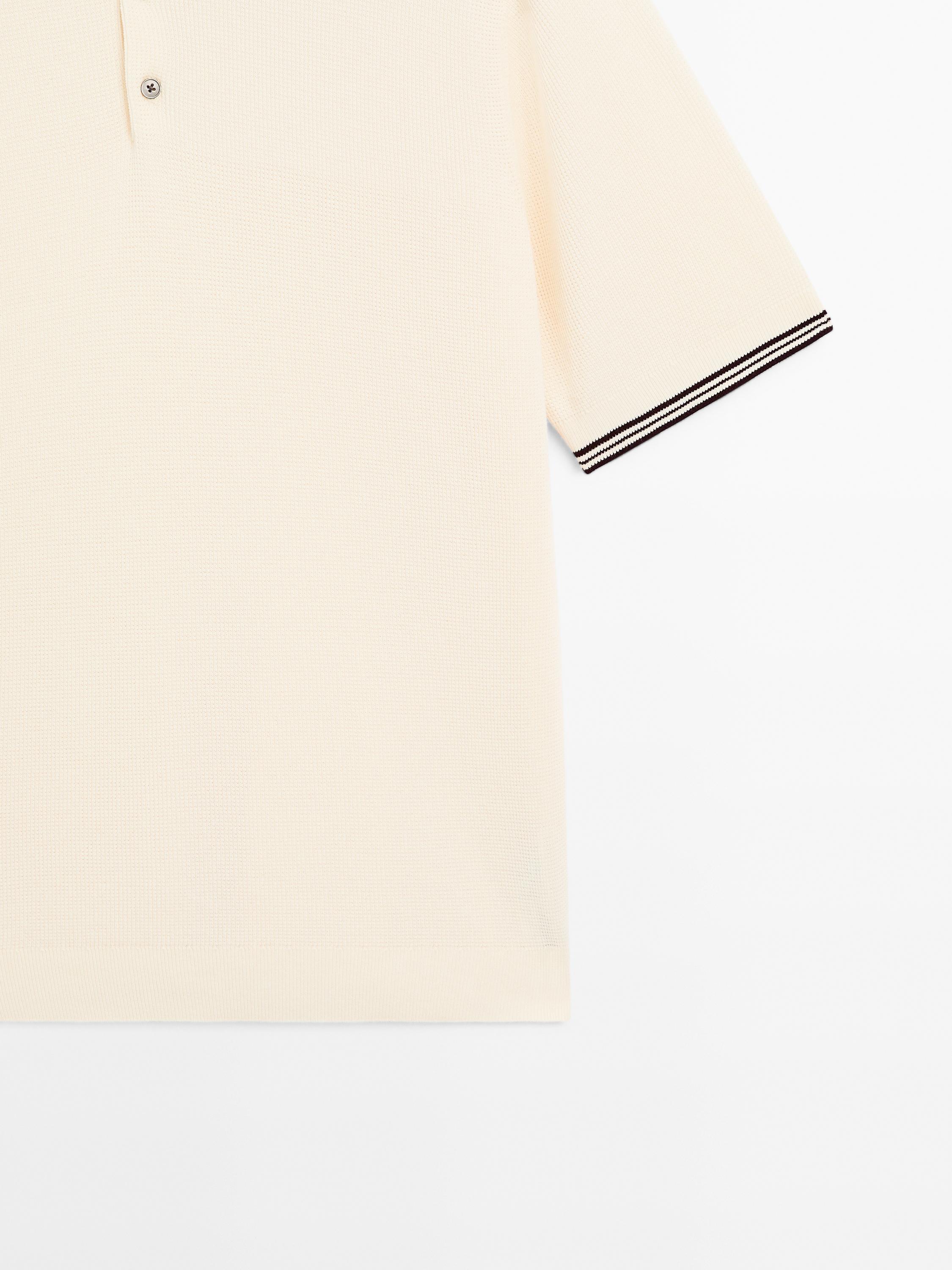 100% cotton knit polo shirt