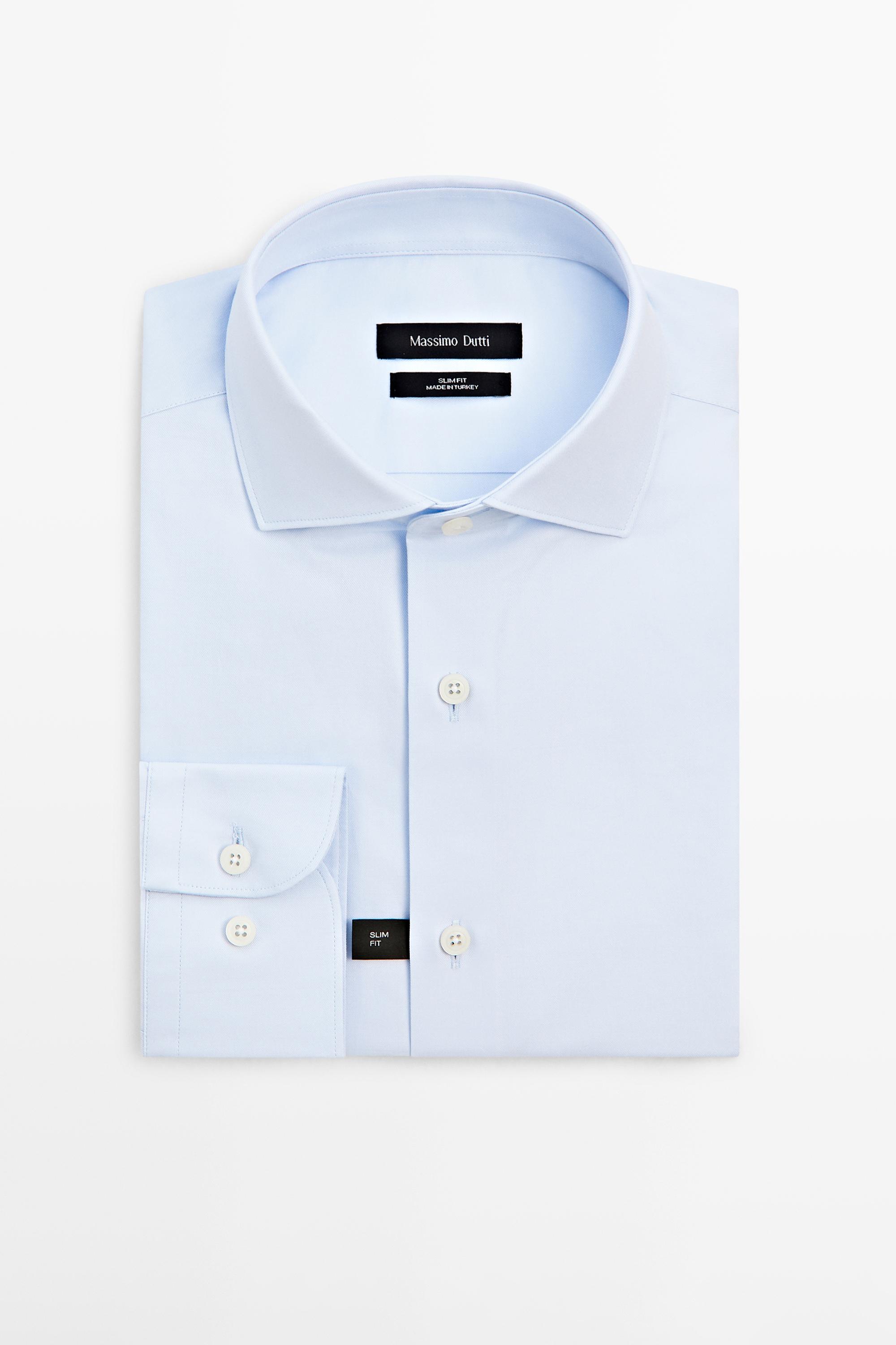 Slim-Fit-Hemd aus 100 % Baumwolle