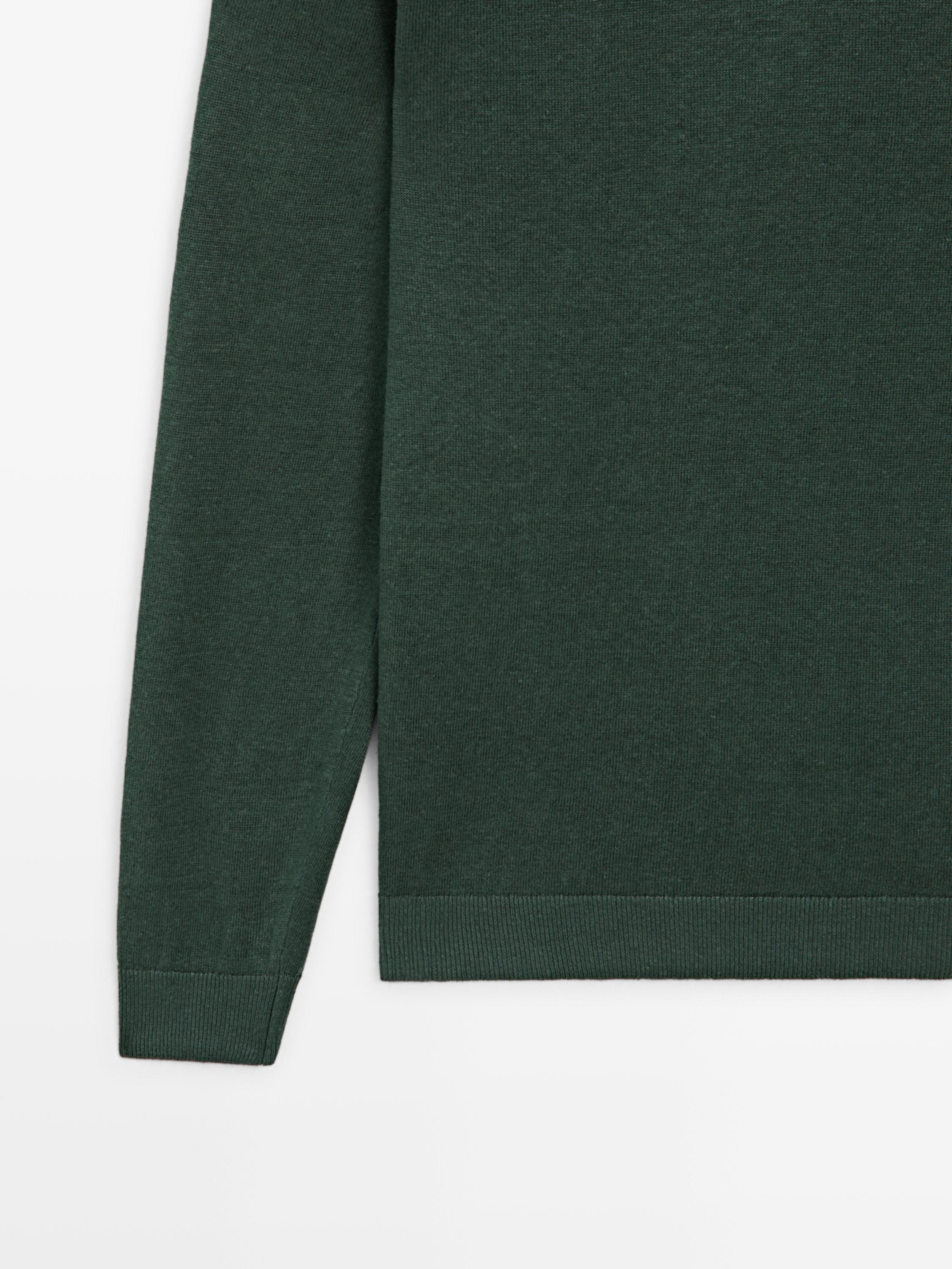 100% linen knit crew neck sweater — BOTTLE