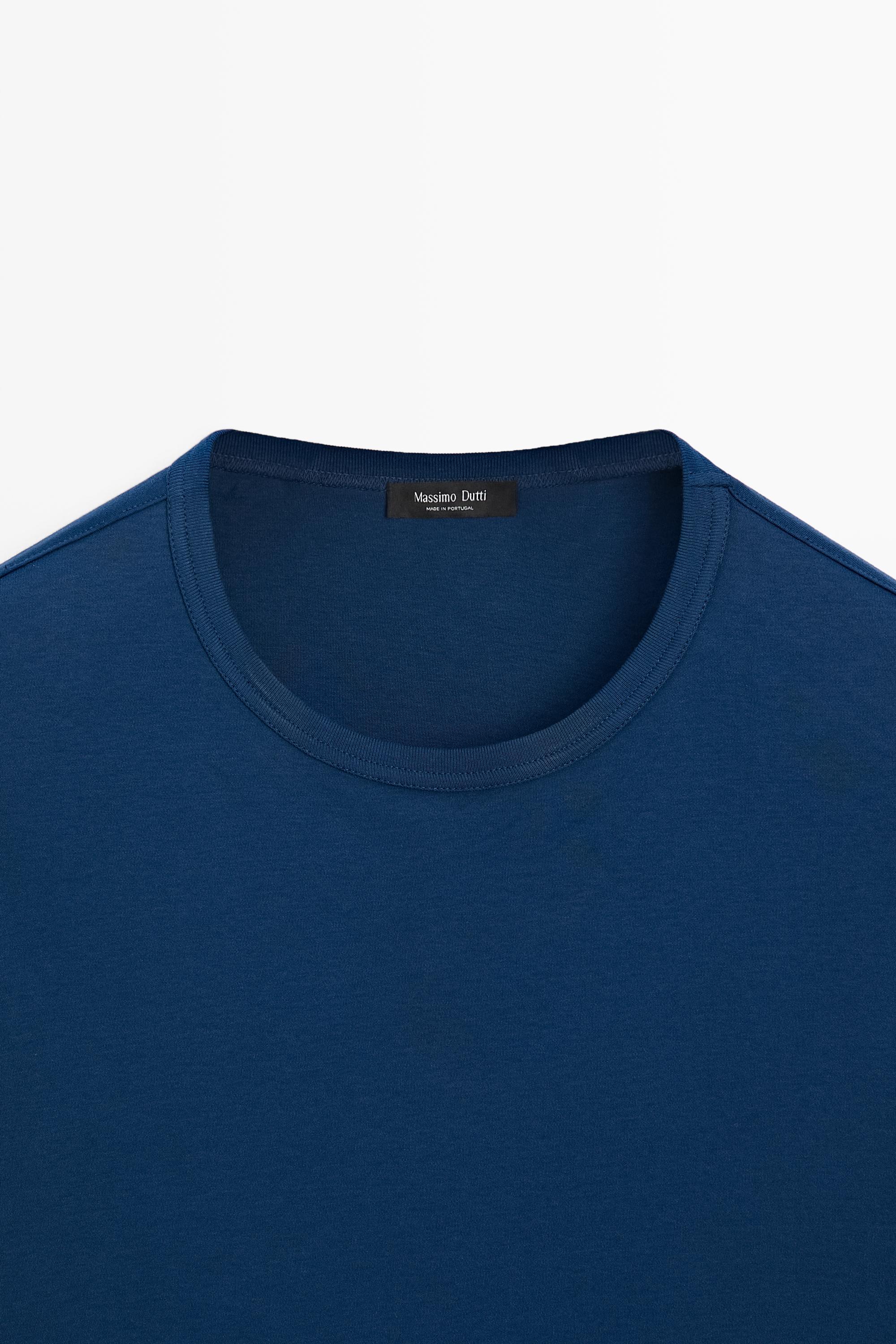 100% Cotton Short-Sleeve T-Shirt — FADED PETROL BLUE