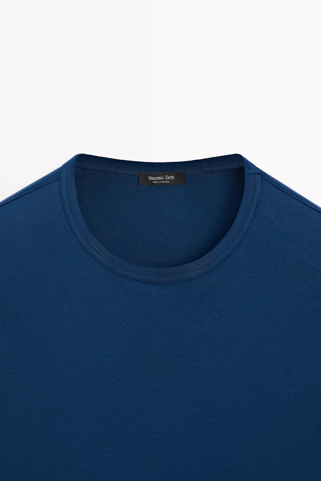 100% Cotton Short-Sleeve T-Shirt — FADED PETROL BLUE