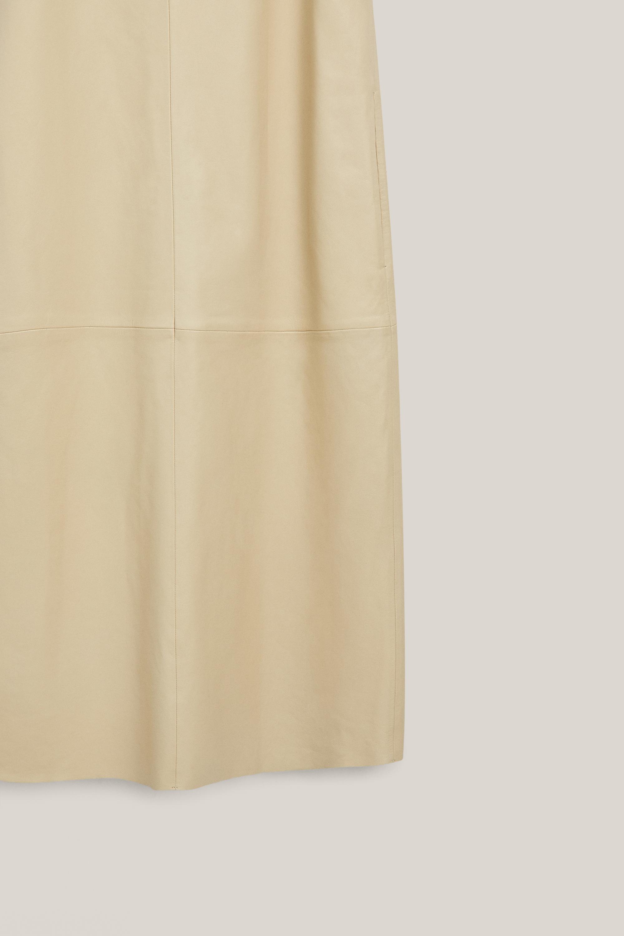 Nappa leather midi dress - LIMITED EDITION — Beige