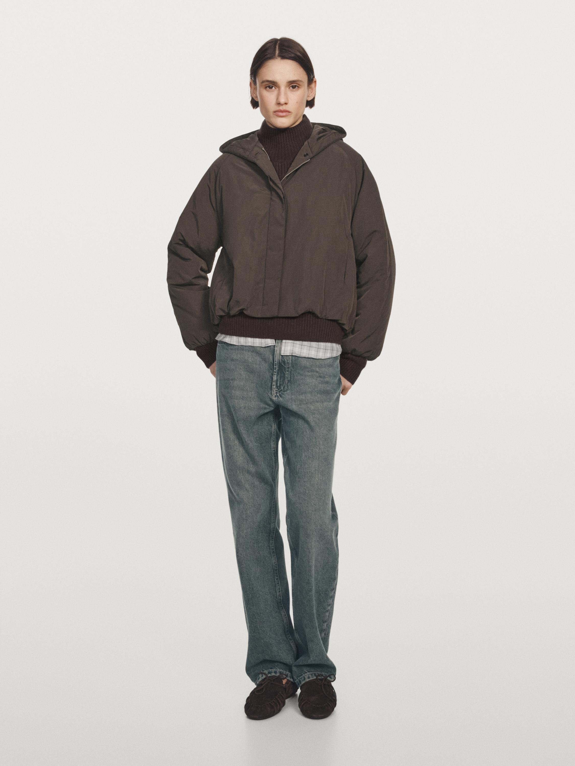 Water-repellent bomber jacket