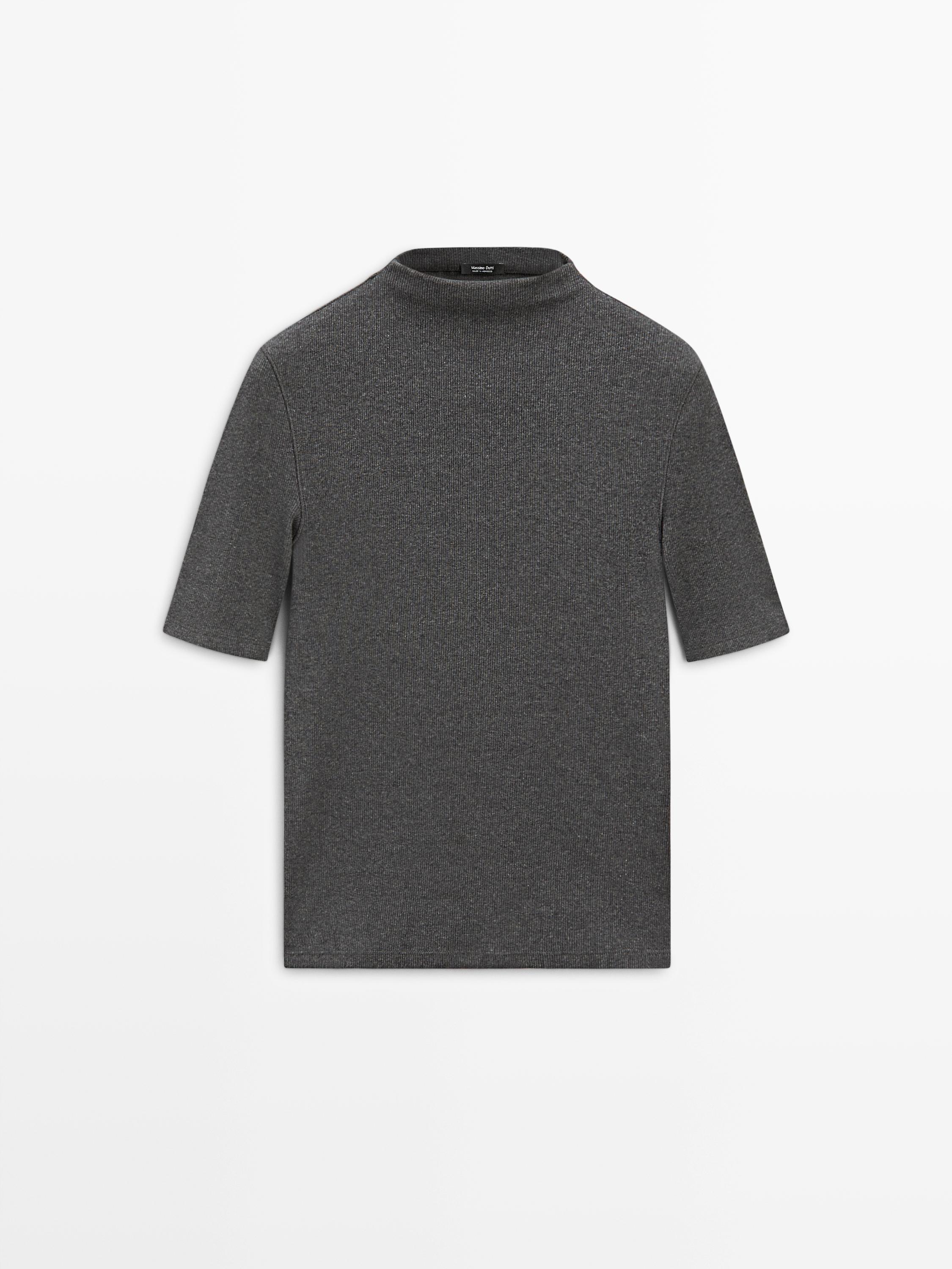 Short sleeve cotton blend T-shirt