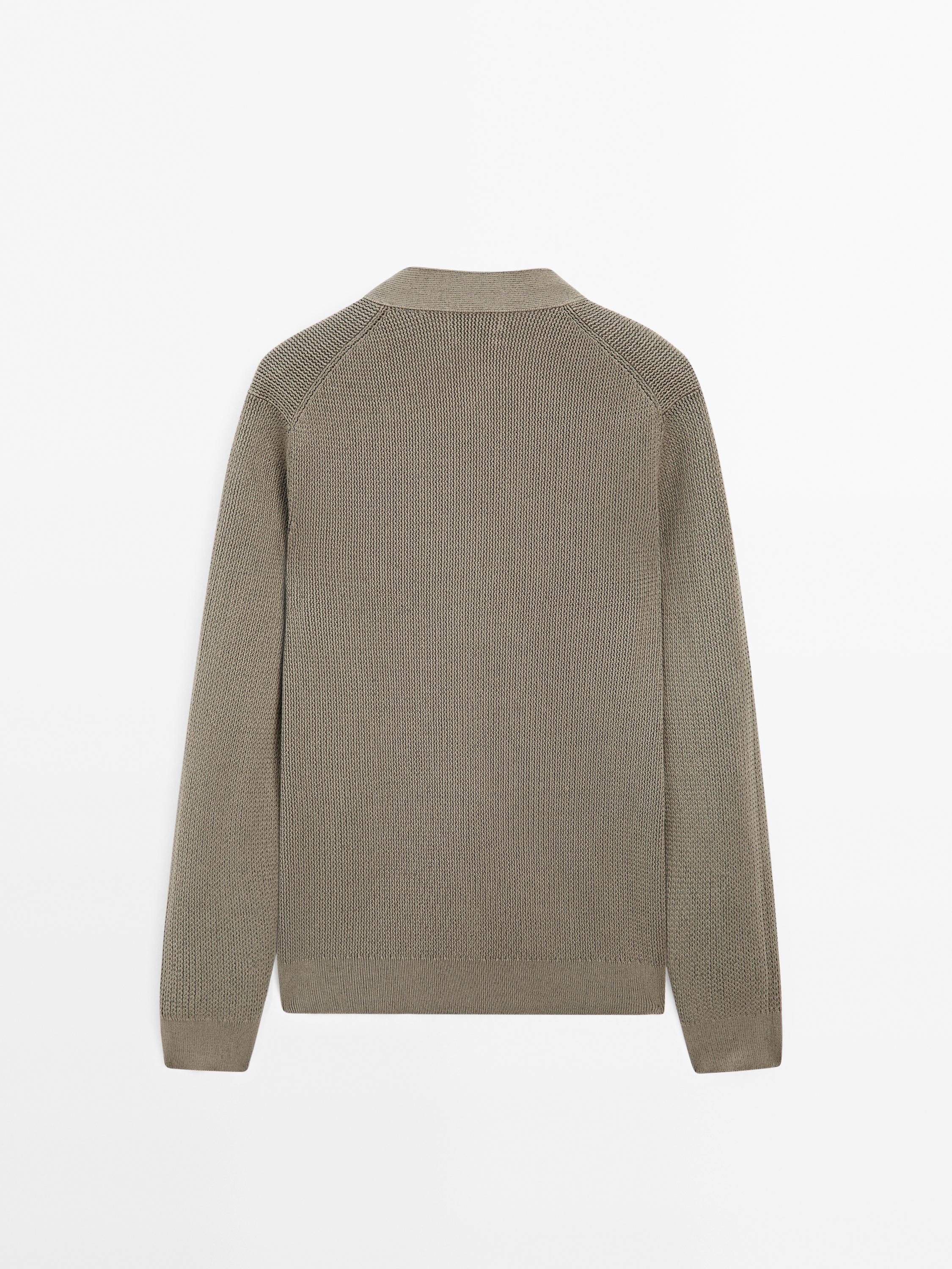 Cardigan de malha 100% algodão