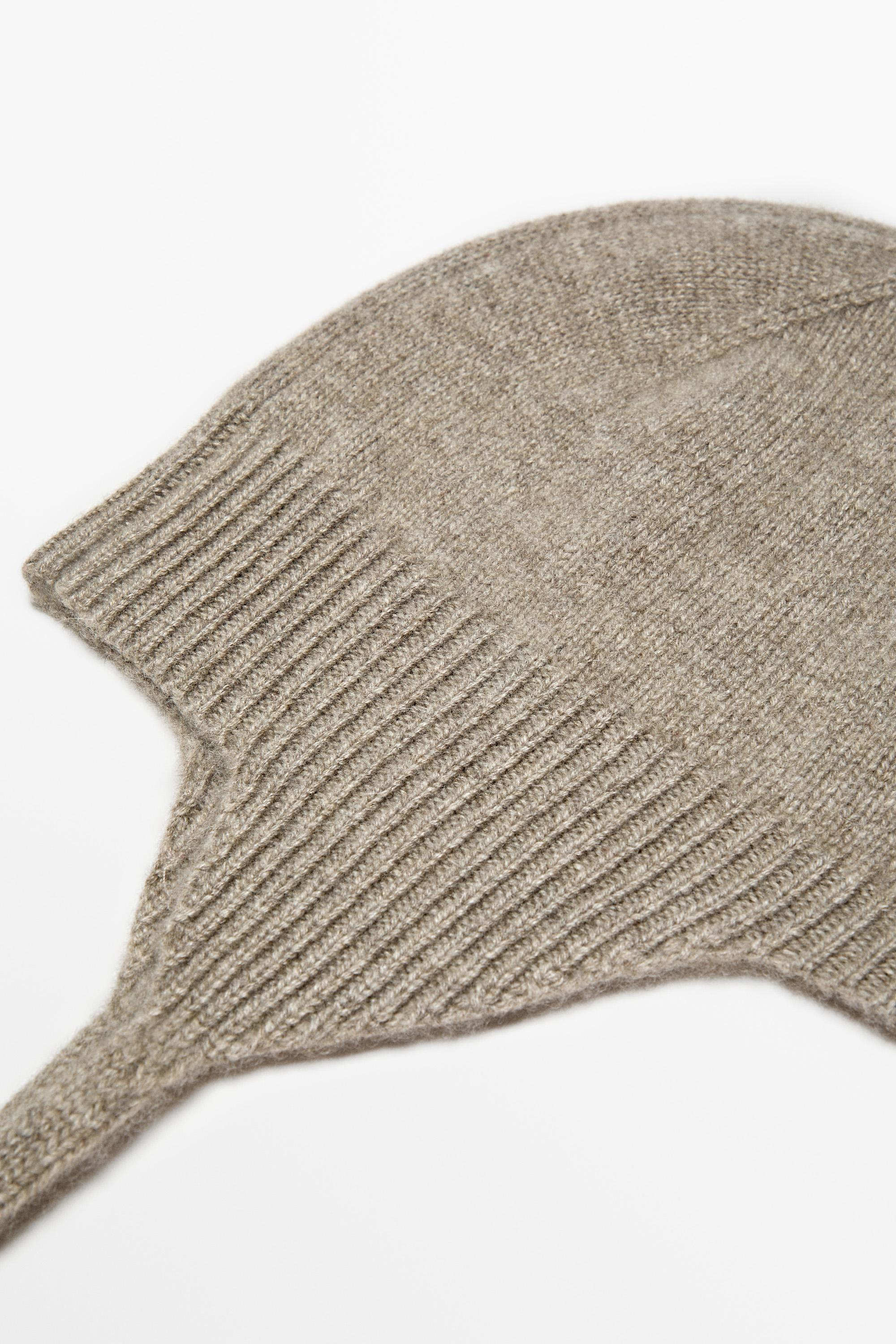 100% cashmere tie-detail beanie — Washed