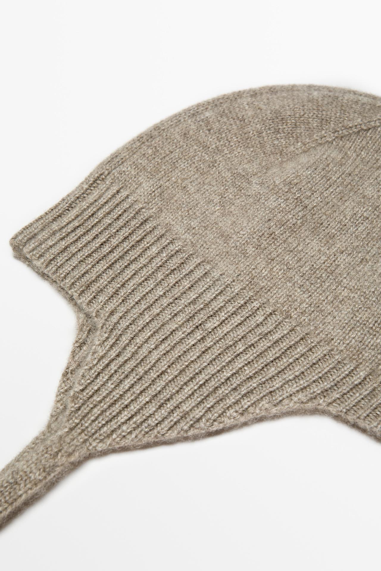100% cashmere tie-detail beanie — Washed