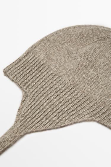 100% cashmere tie-detail beanie — Washed 3