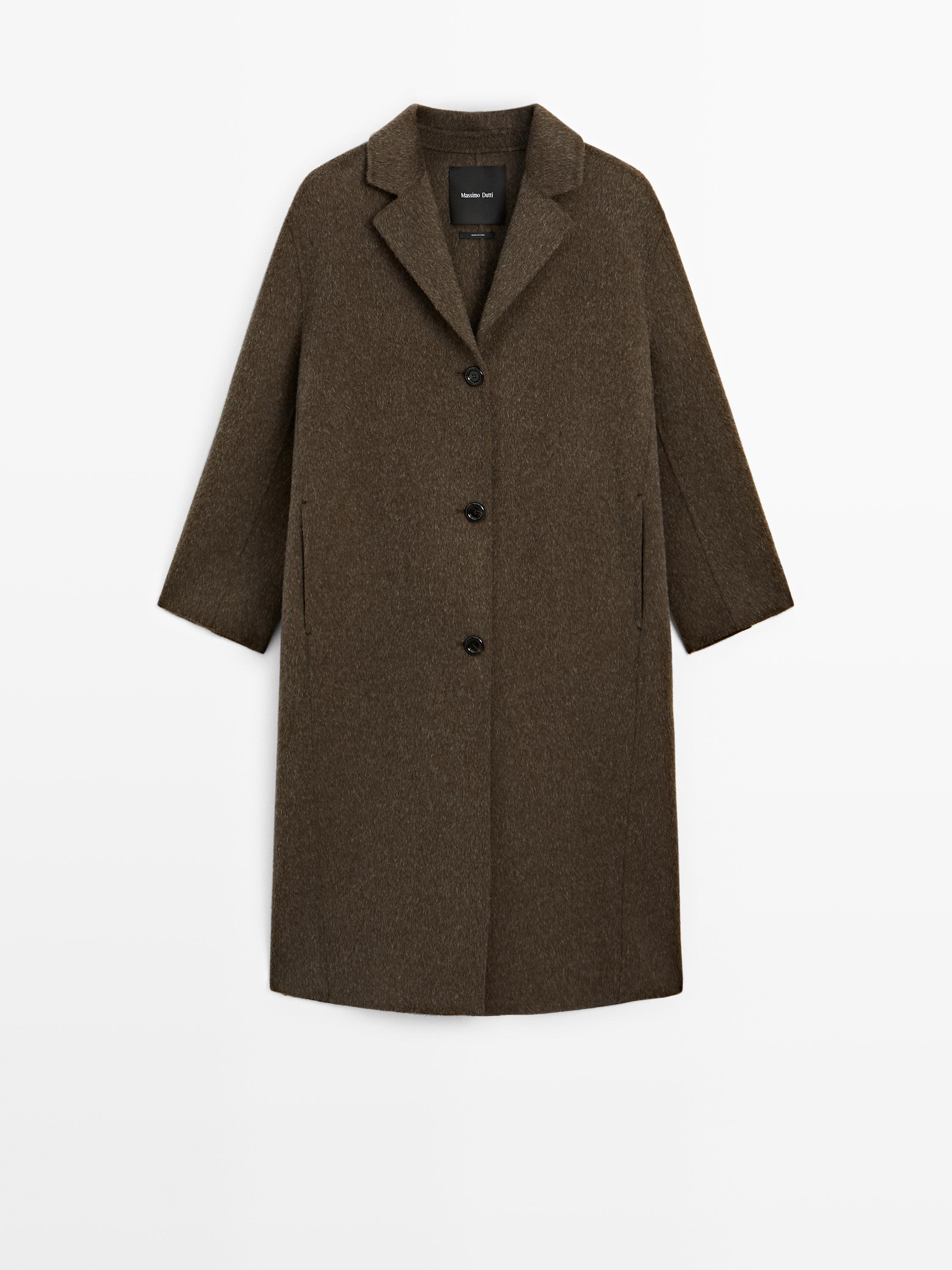 Long wool blend coat