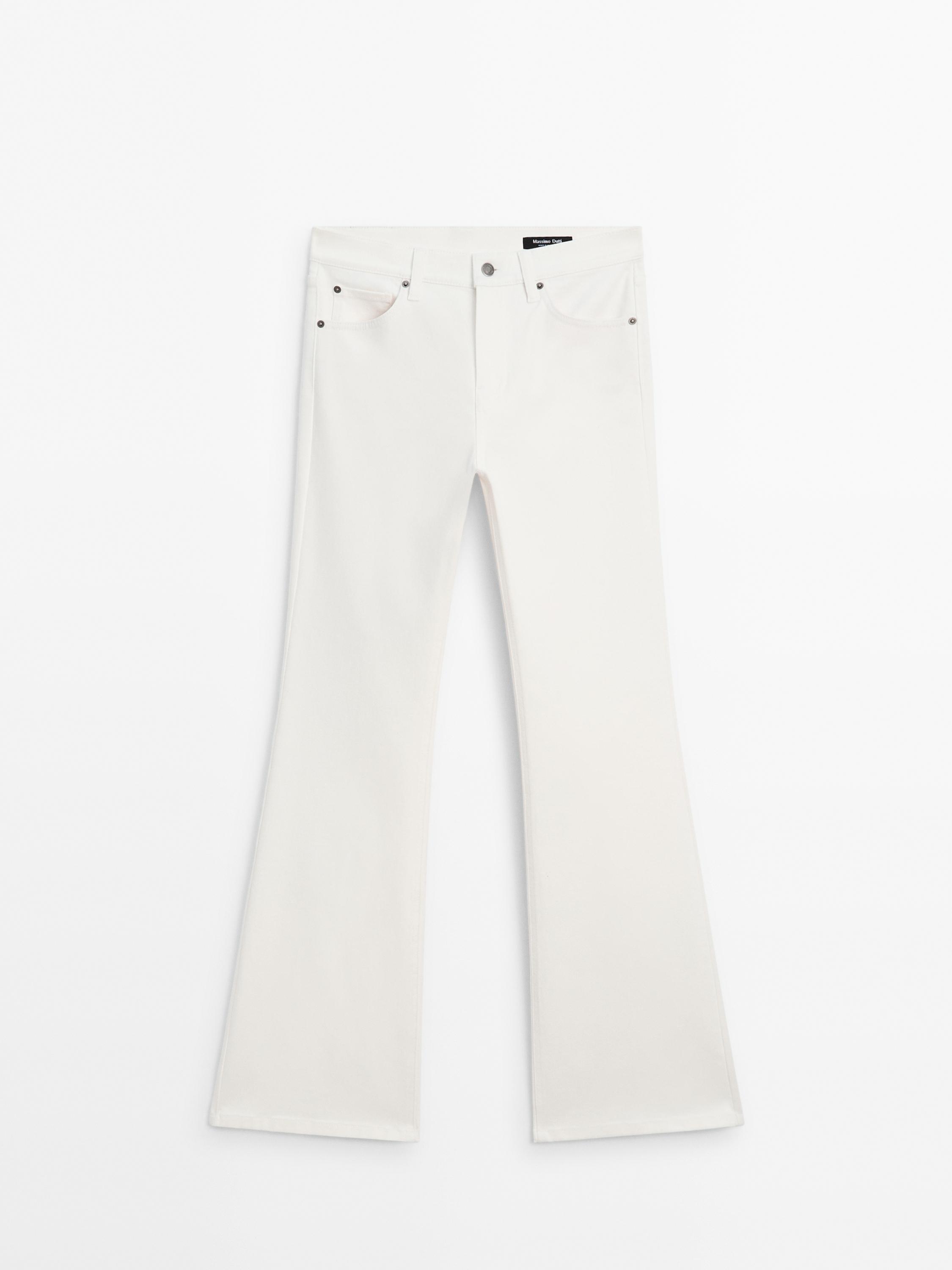 High-waist skinny flared jeans