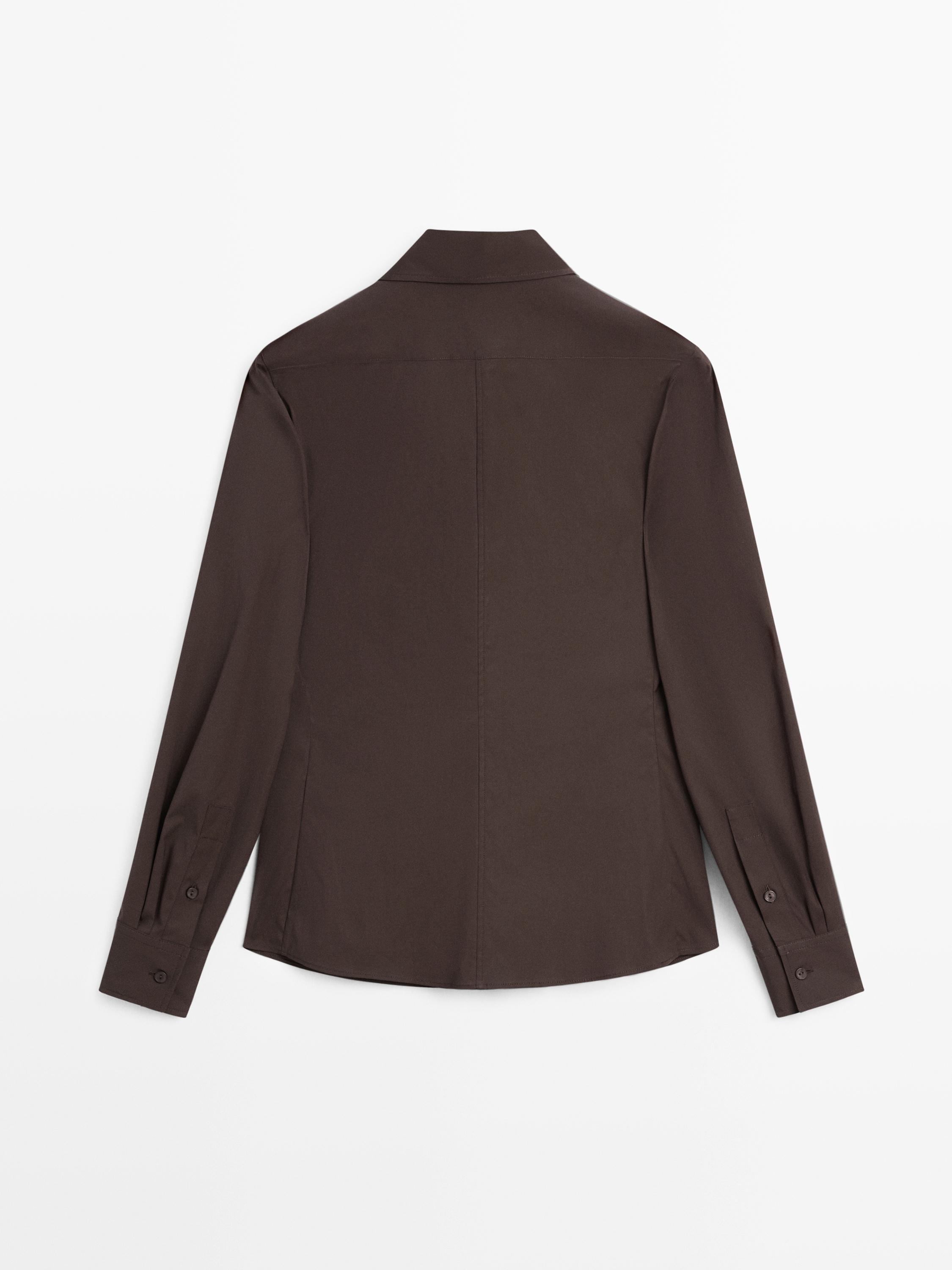 Cotton blend stretch shirt