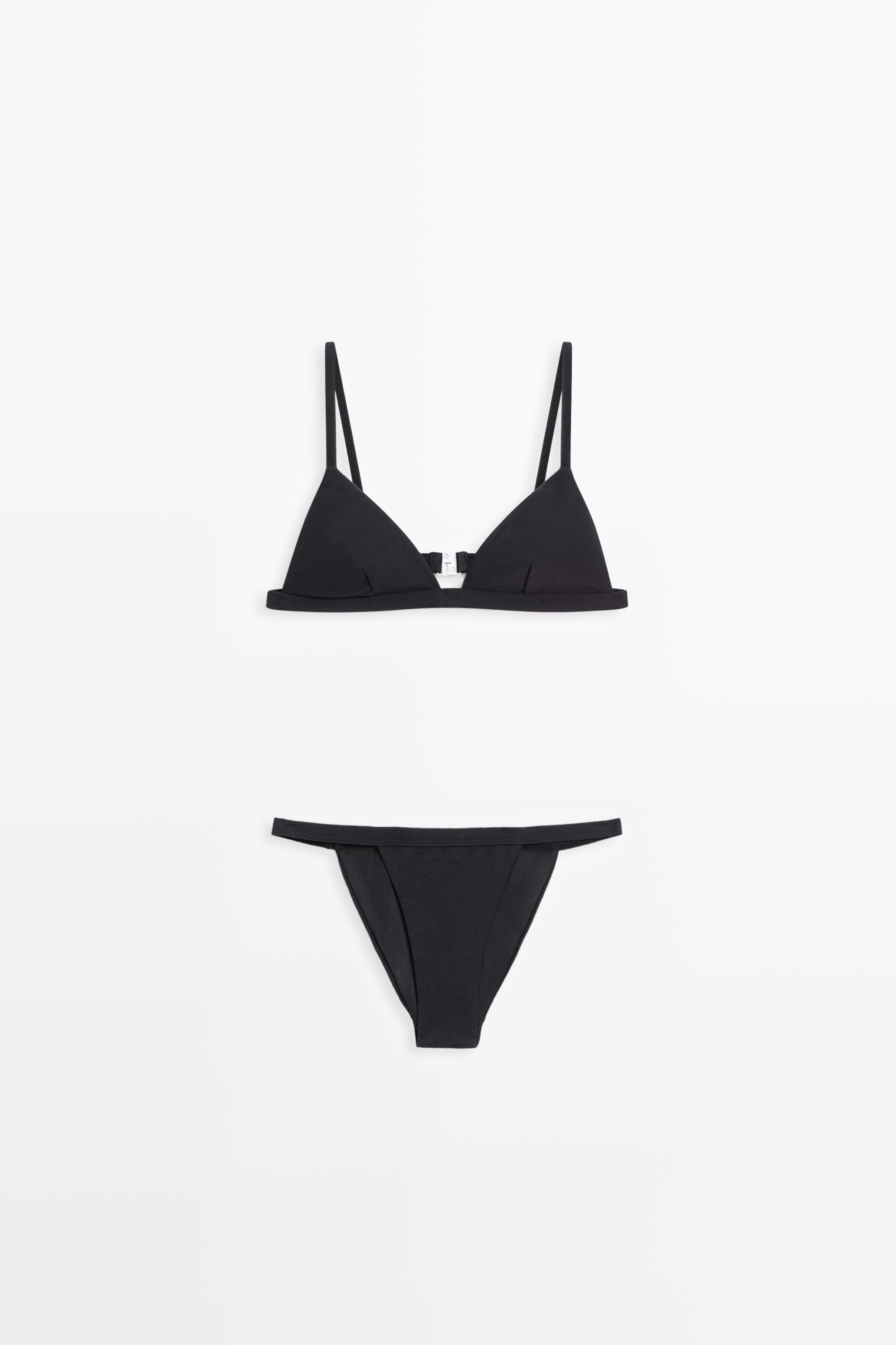 Triangle bikini top — BLACK