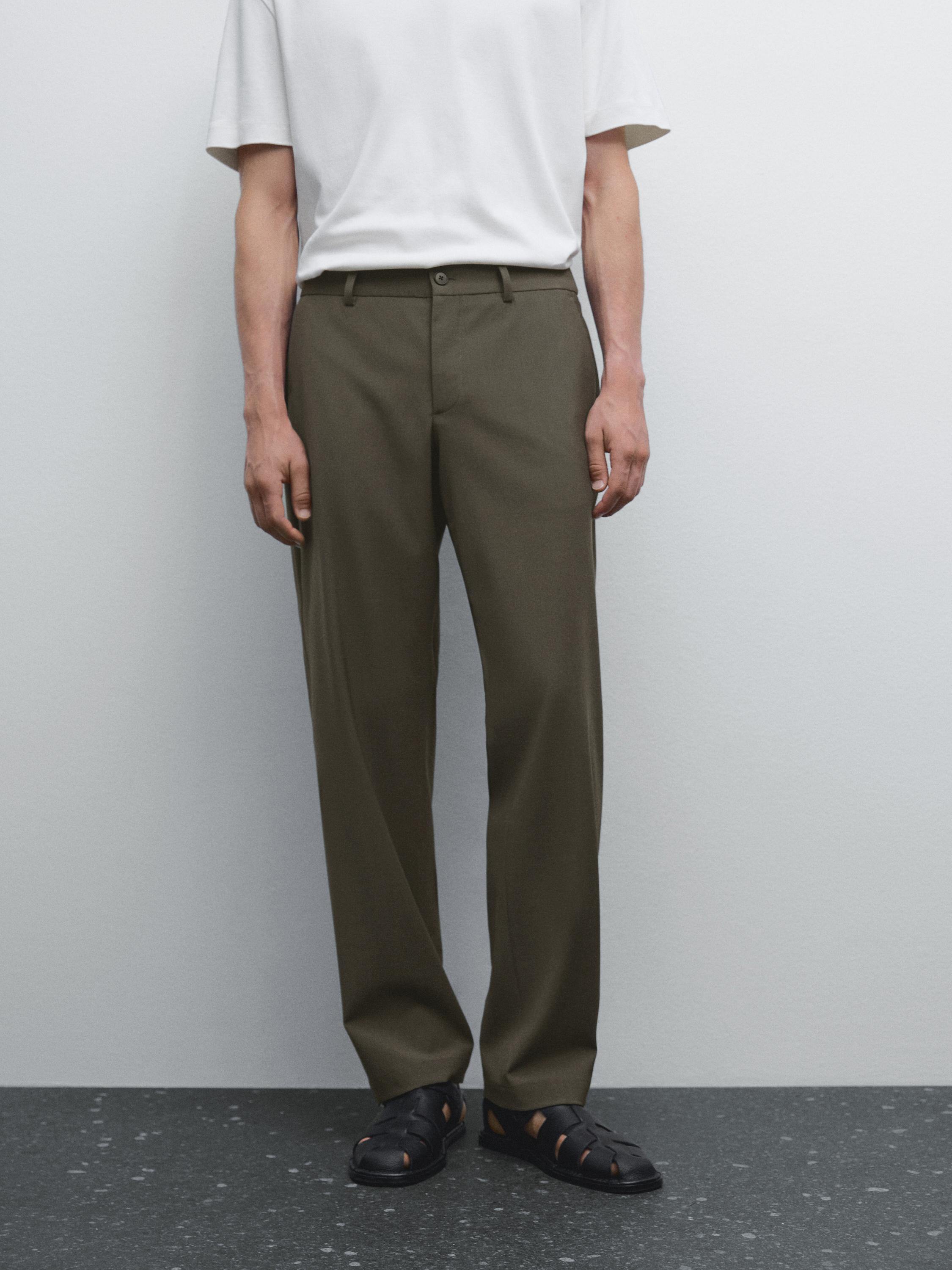 Total look wool blend trousers
