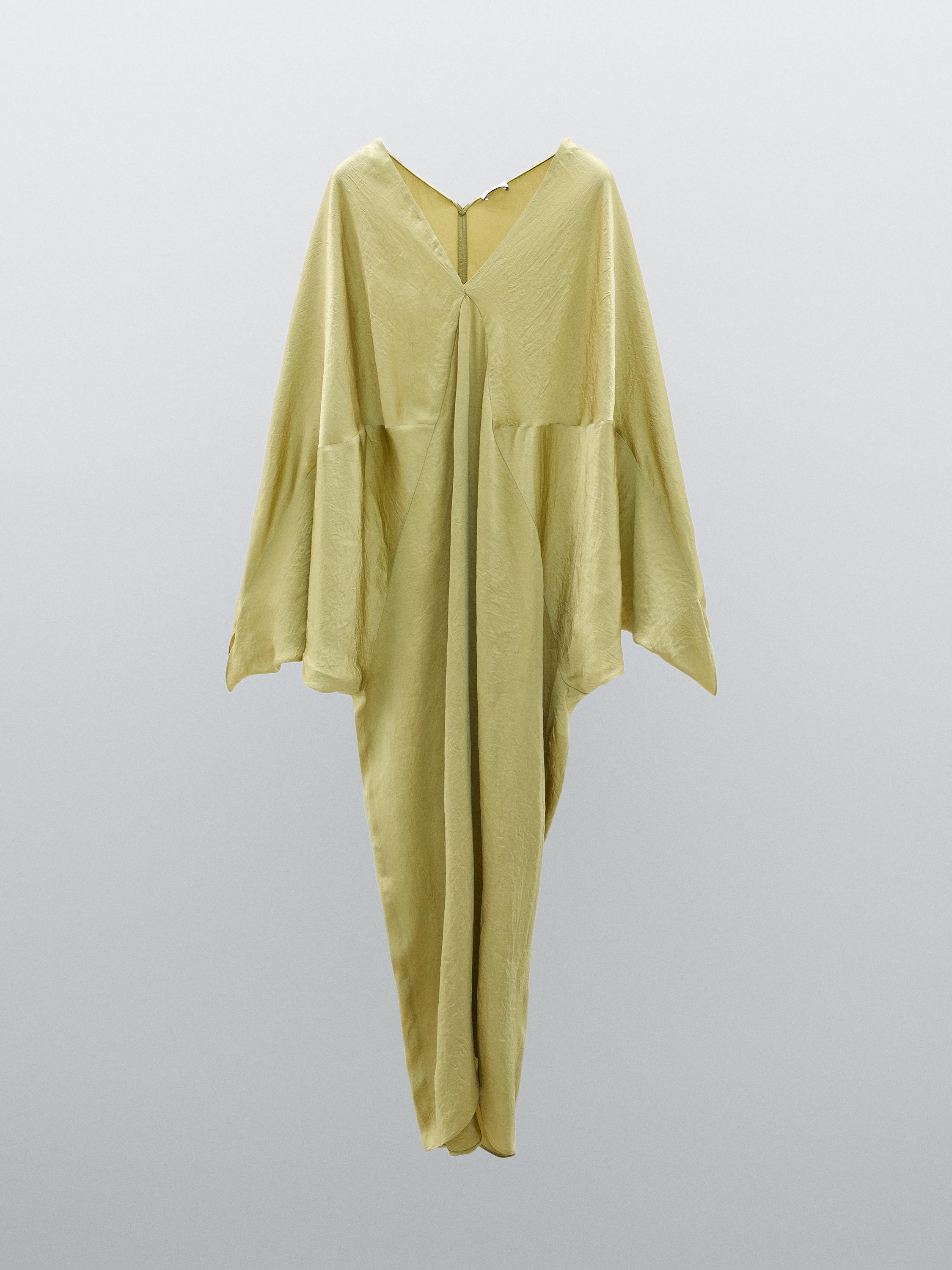 Flowing satin kimono dress - STUDIO