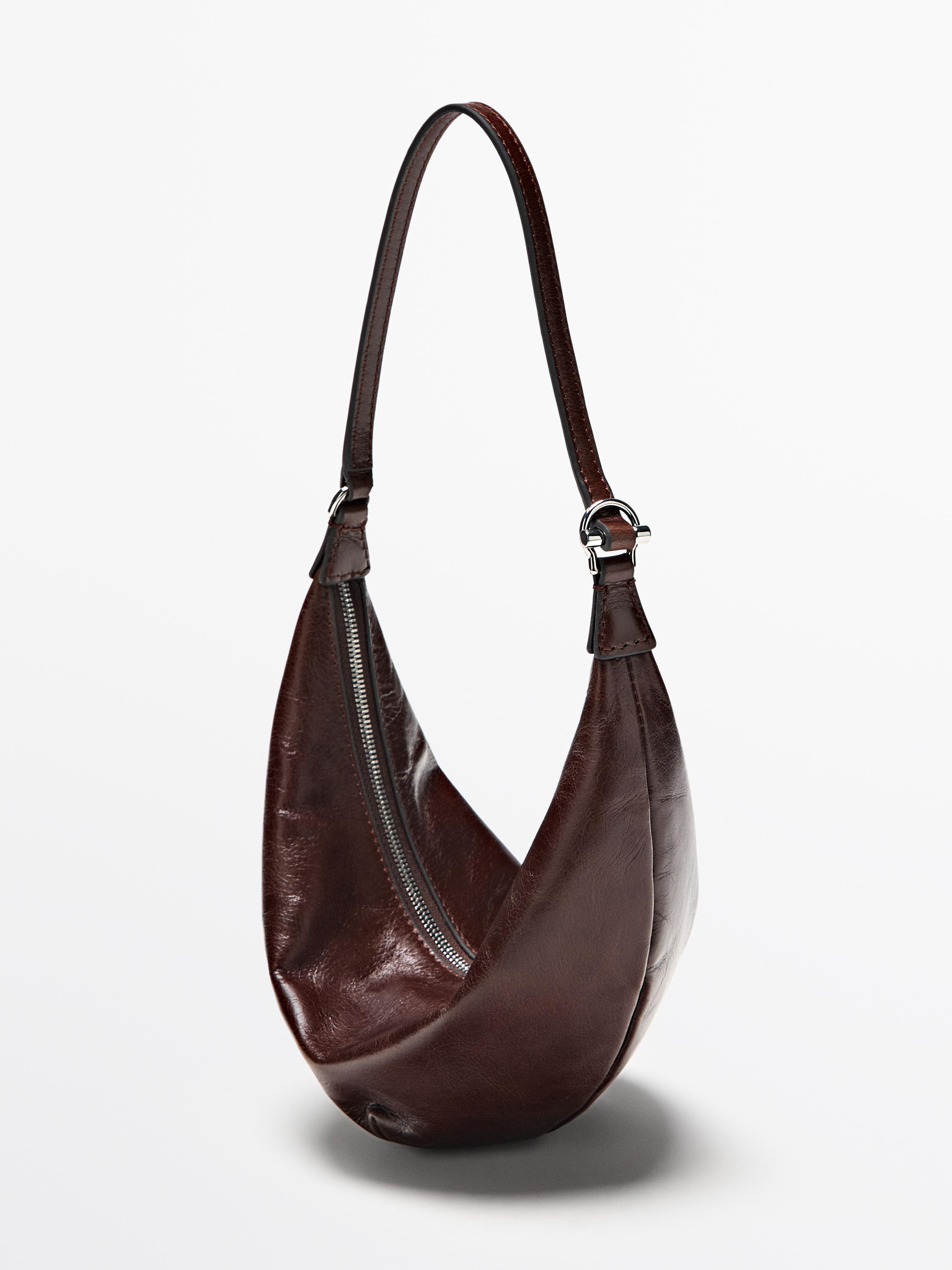 Nappa leather mini bag — BROWN