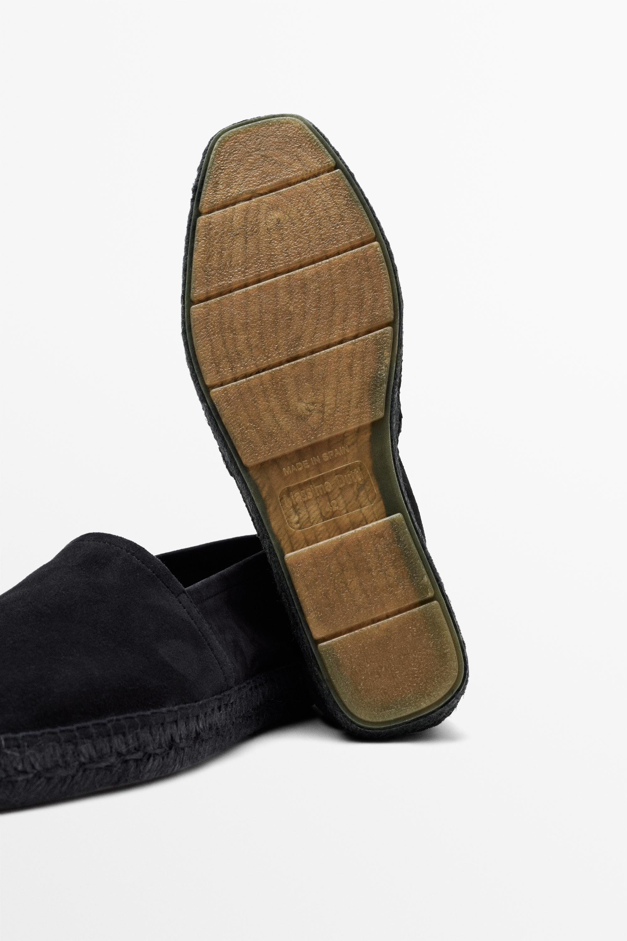 Leather espadrilles — Dark blue