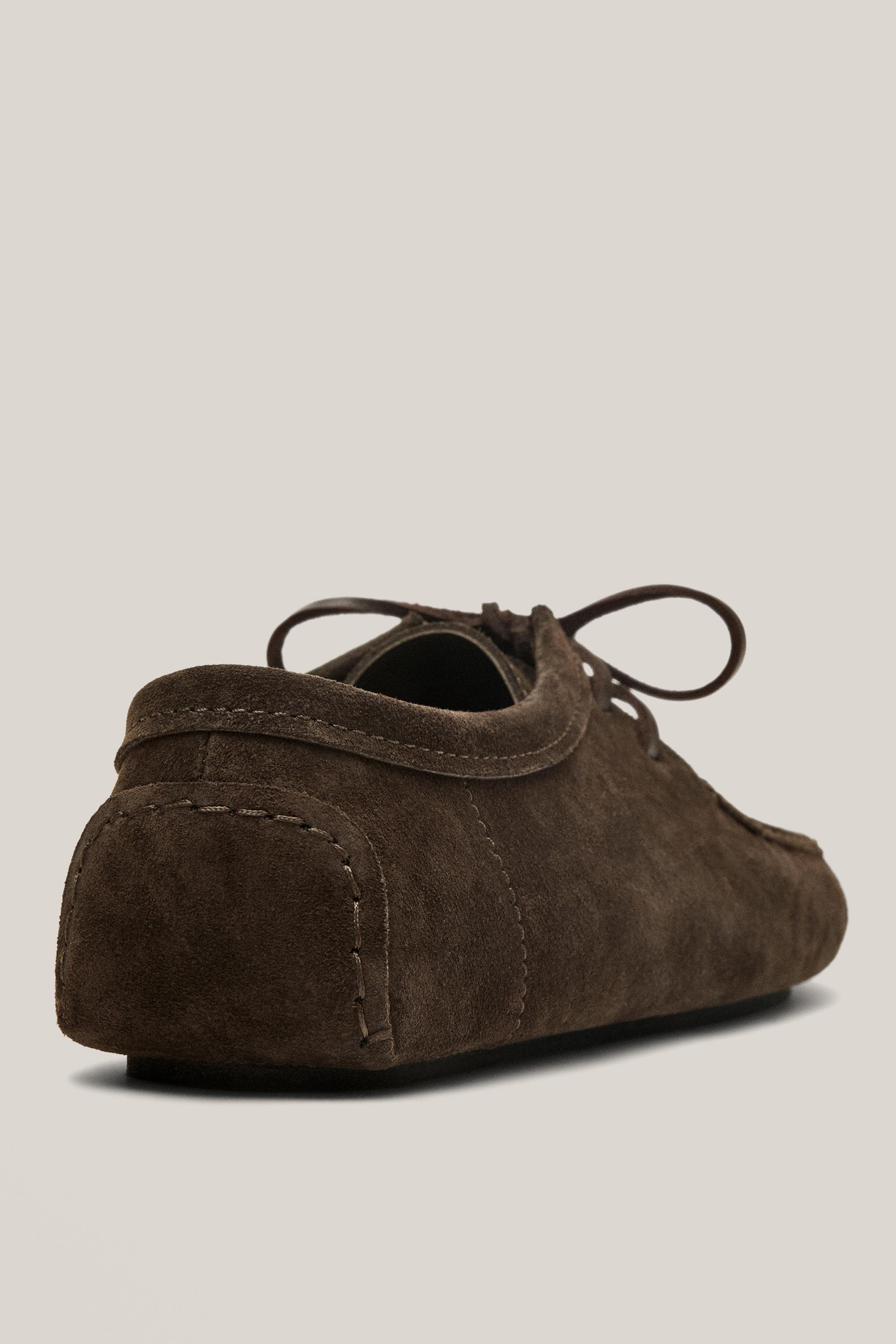 Soft split leather shoes - Limited Edition — BROWN
