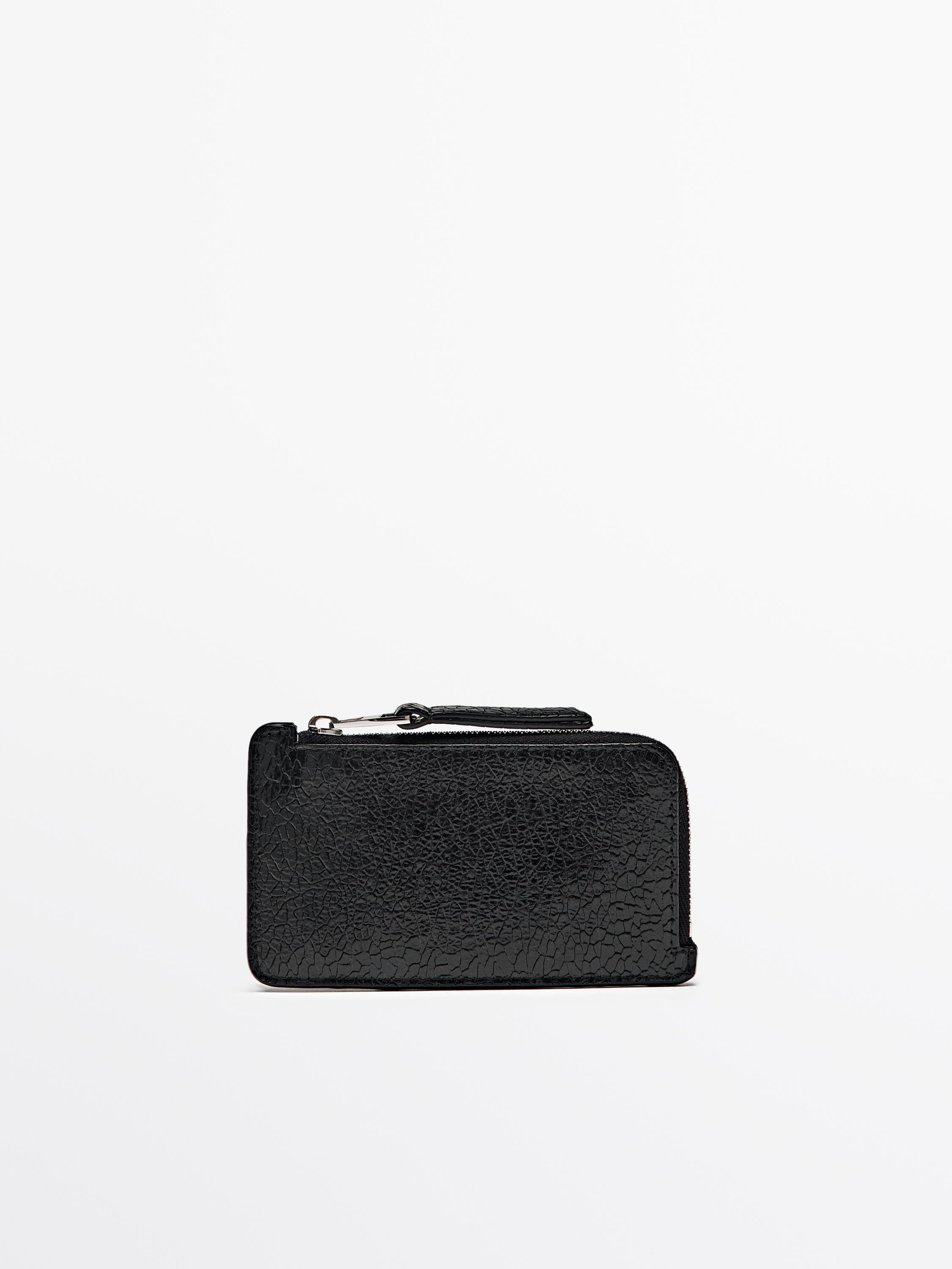 Porte-cartes fermeture Éclair cuir nappa