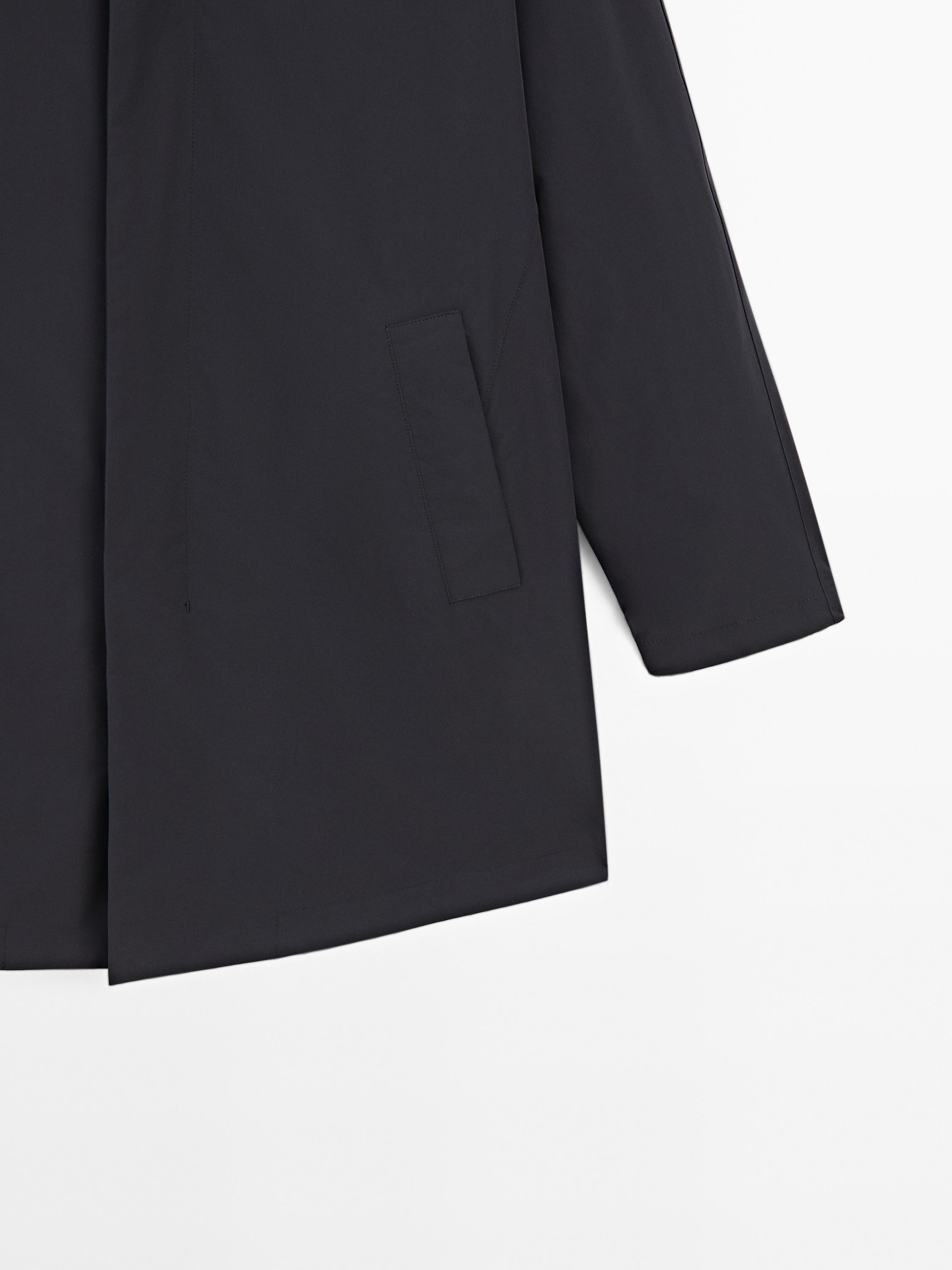 Packable water-repellent trench coat