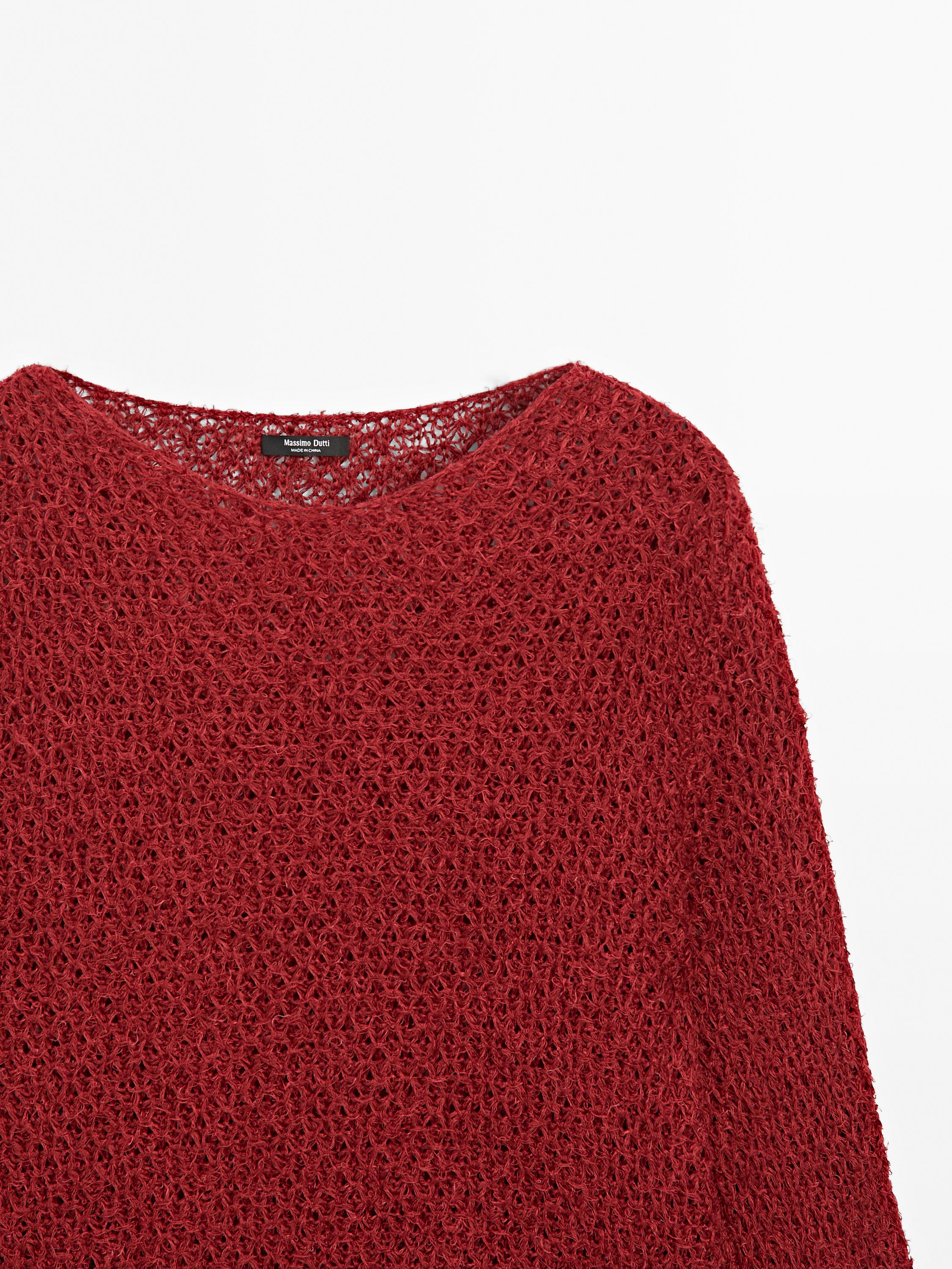Cutwork sweater with thread detail