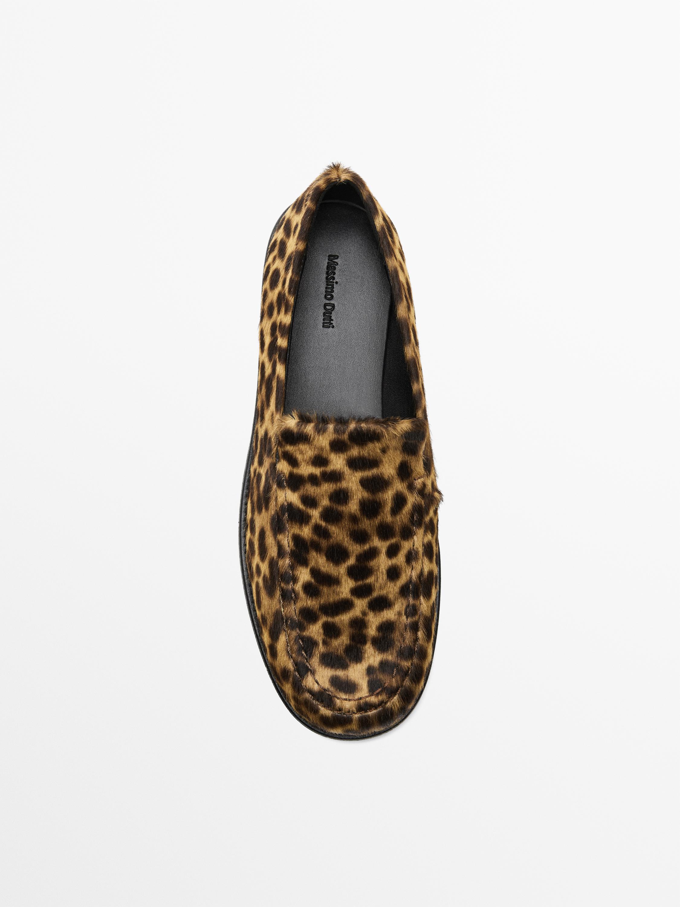 Animal print loafers