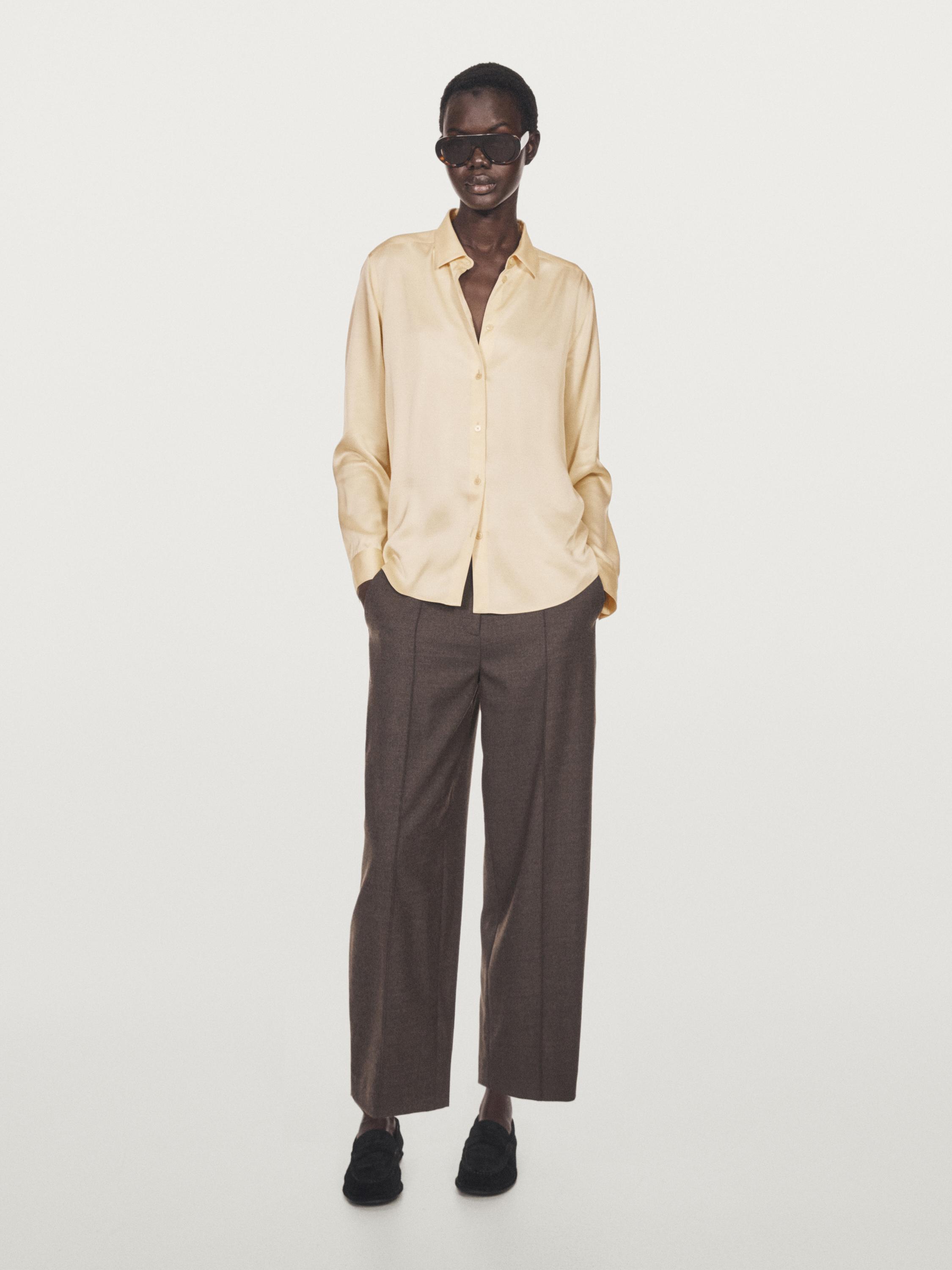 Flowing satin shirt