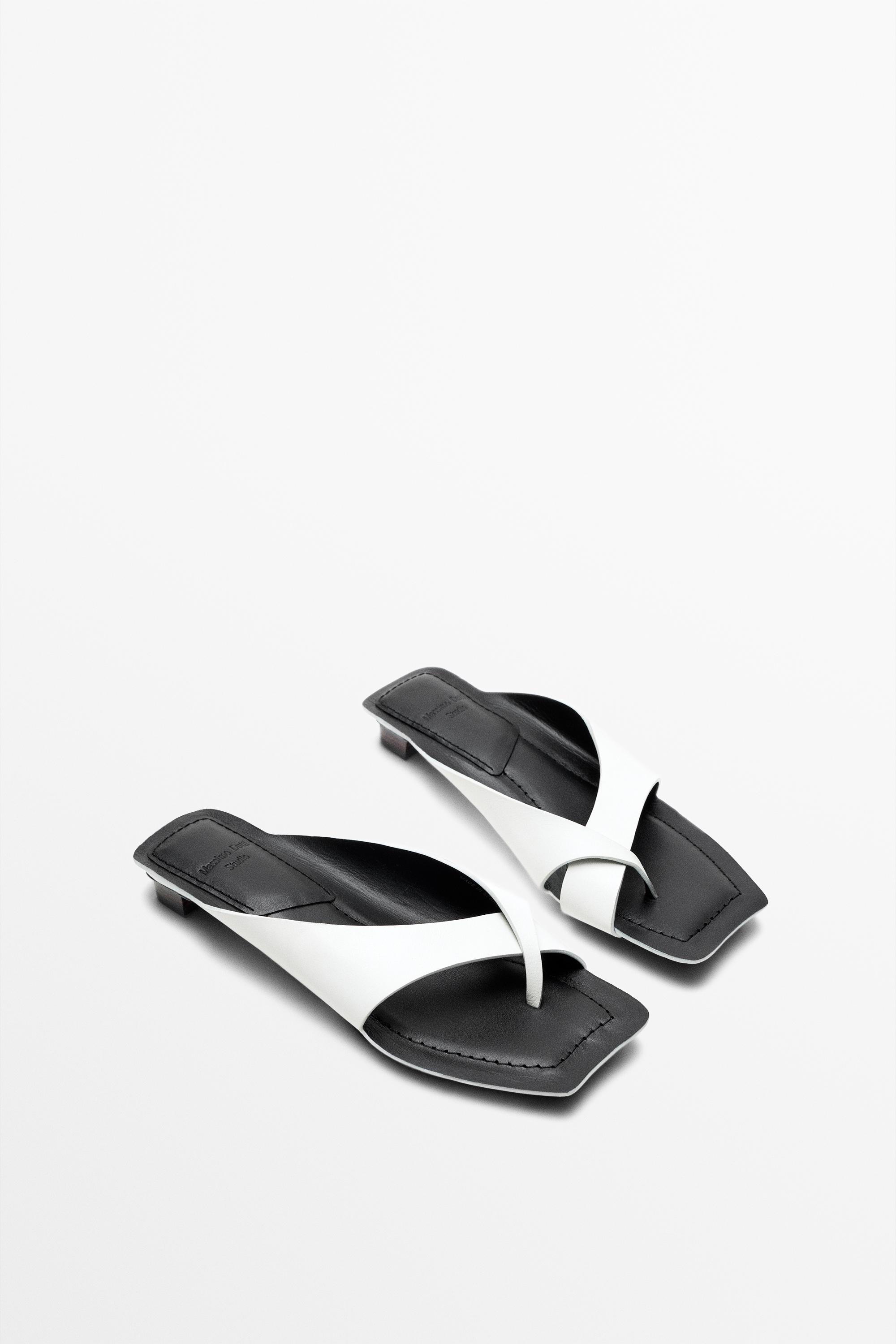 Leather high-heel sandals - STUDIO — WHITE