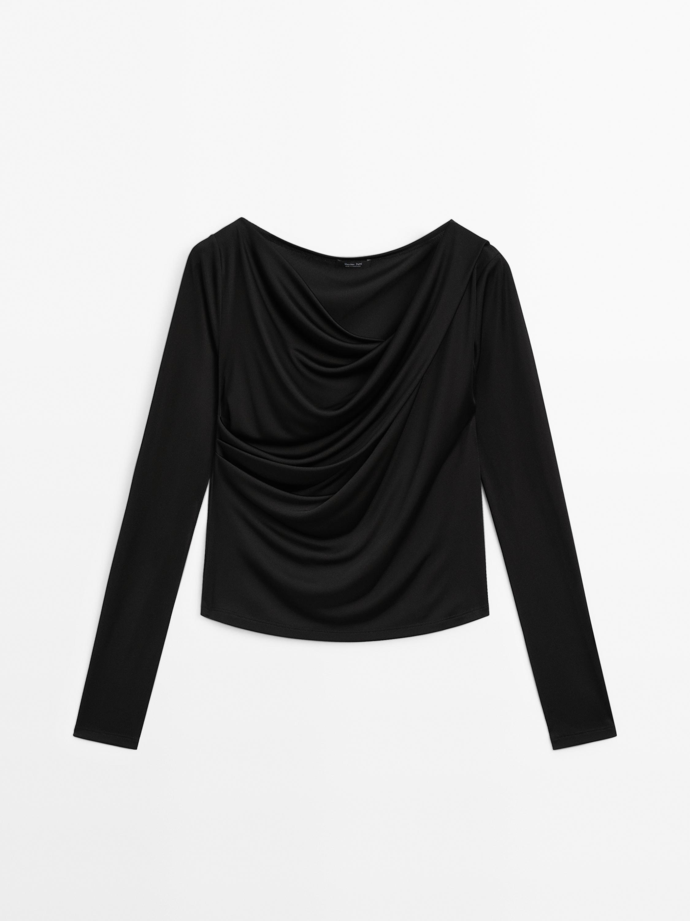 Top with draped detail