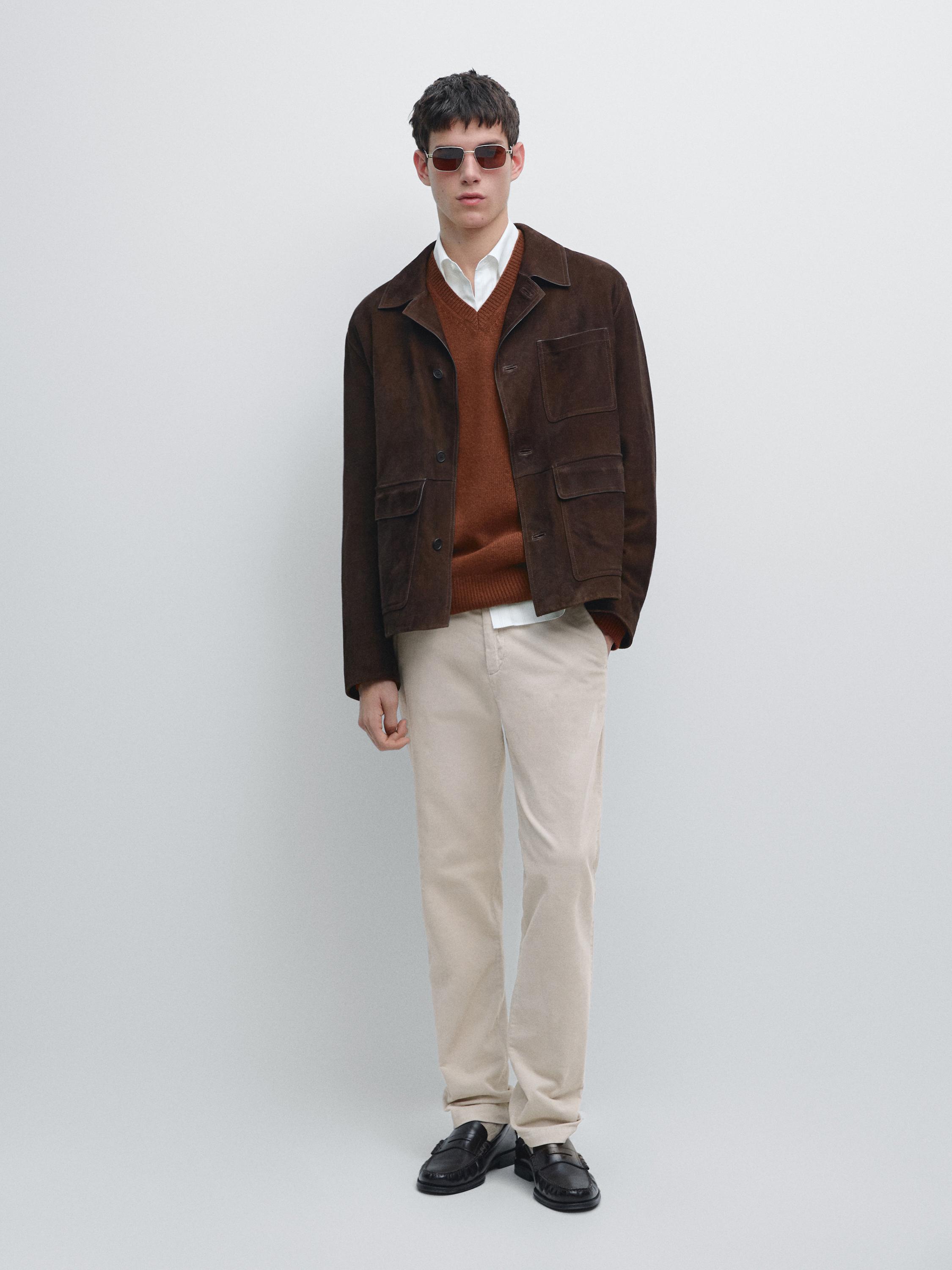 Workwear-Jacke aus Wildleder