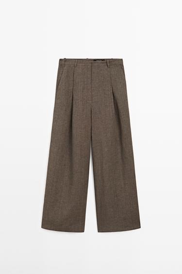 Linen melange darted trousers — CAREY 2