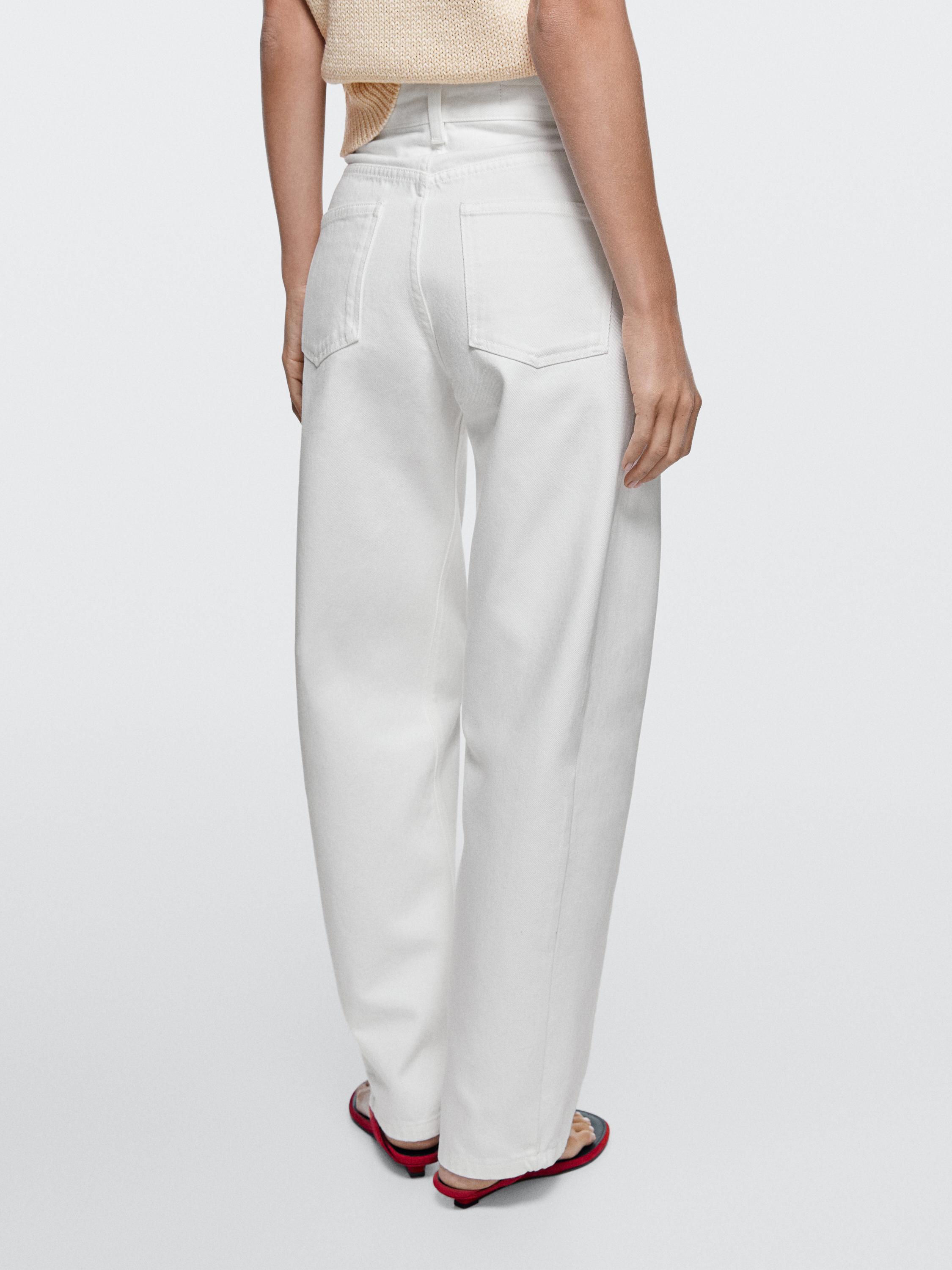 Mid-rise balloon fit jeans — Off white