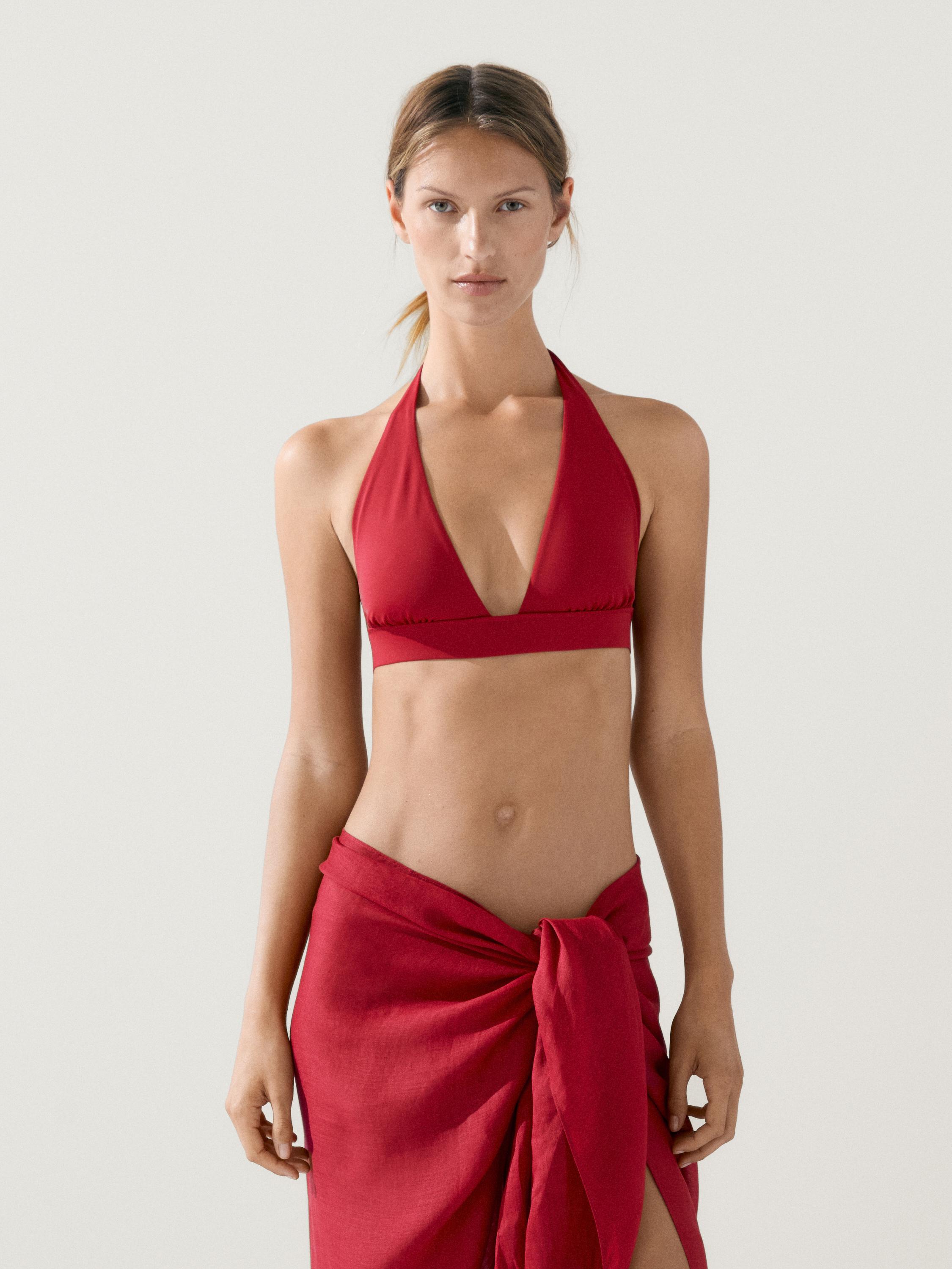 100% ramie pareo skirt — RED