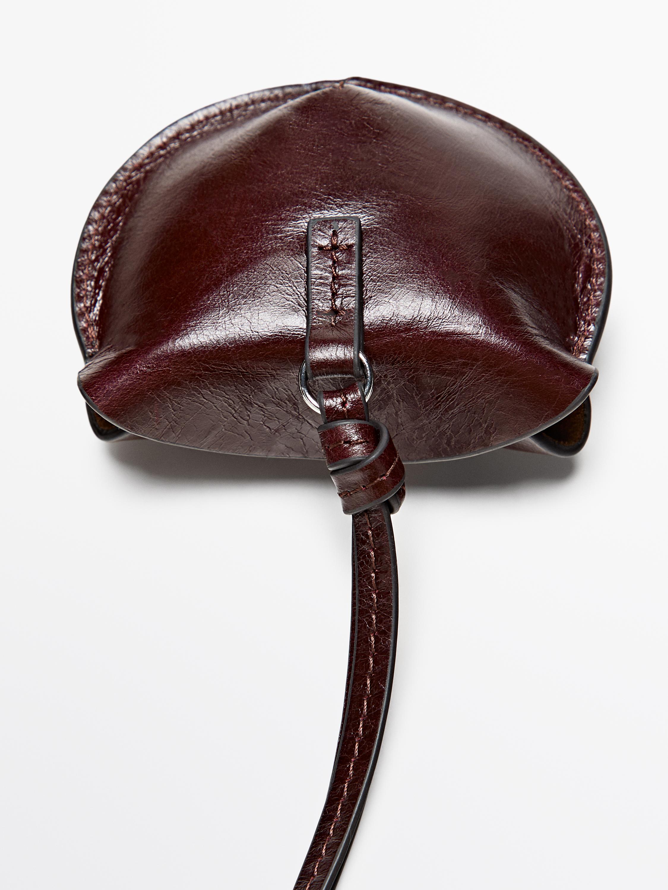 Foldable nappa leather AirPods case — BROWN MARL