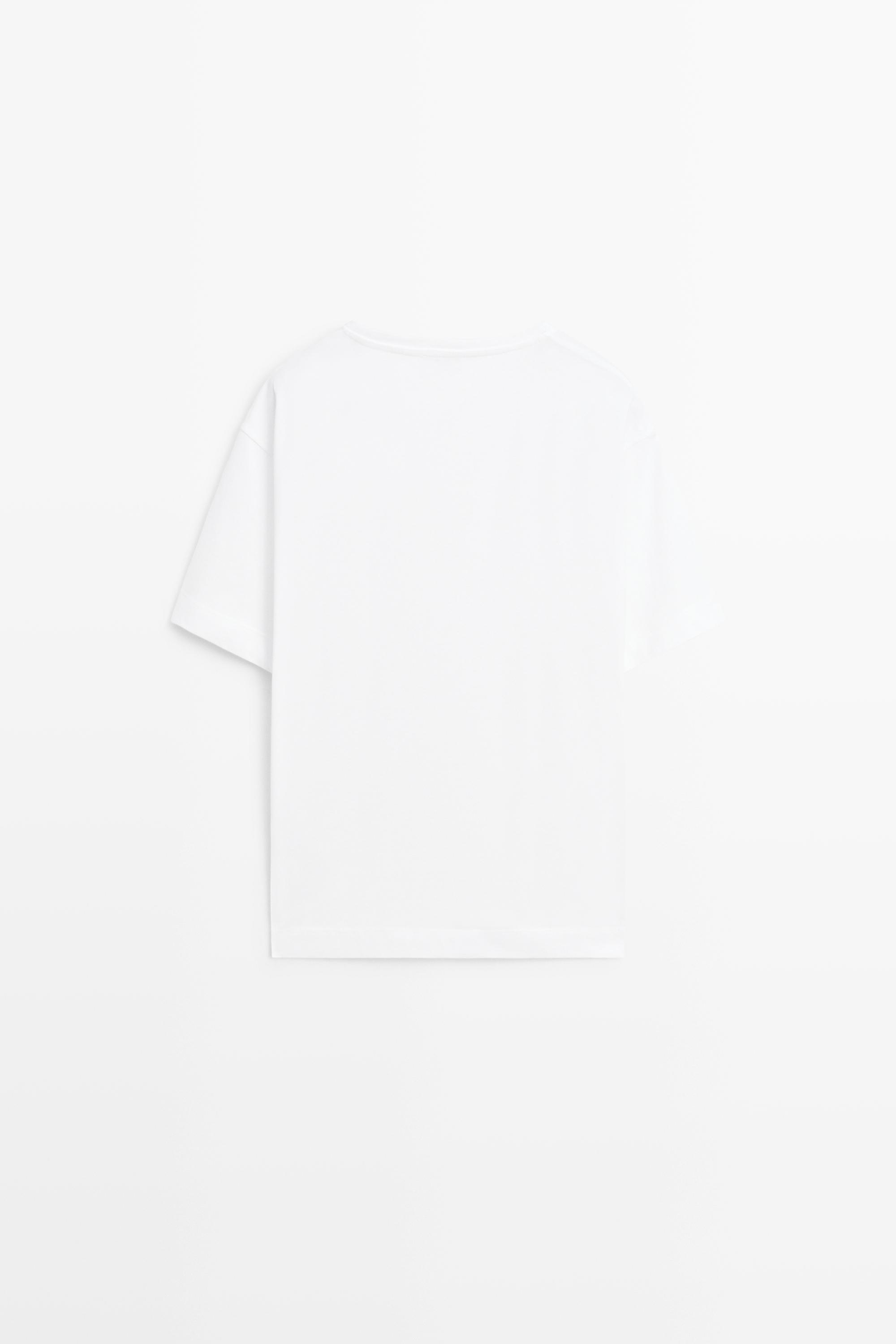 100% cotton short sleeve T-shirt — WHITE
