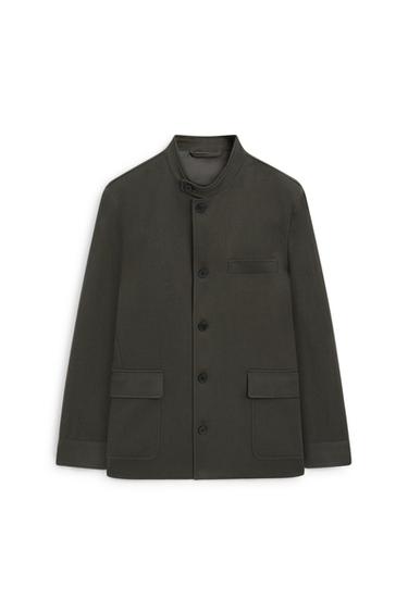 Stand collar overshirt - LIMITED EDITION — GREEN 5
