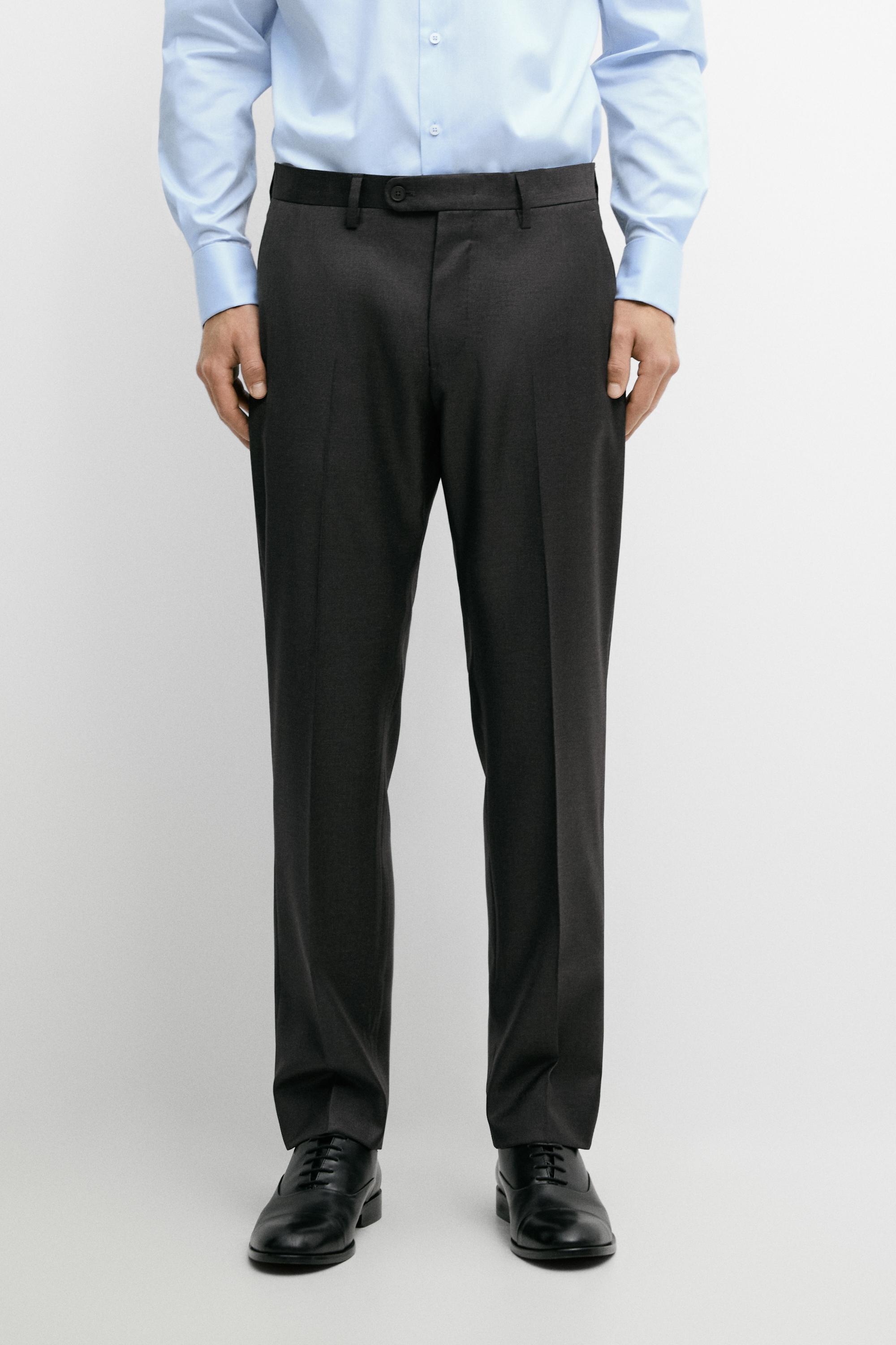 Cold wool suit trousers — CHARCOAL
