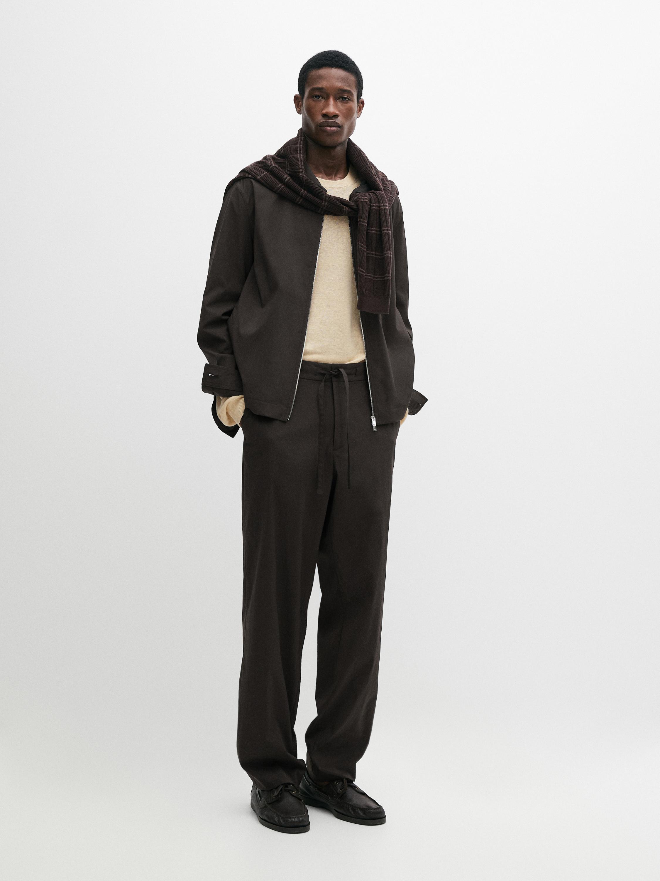 Total look technical trousers — BROWN