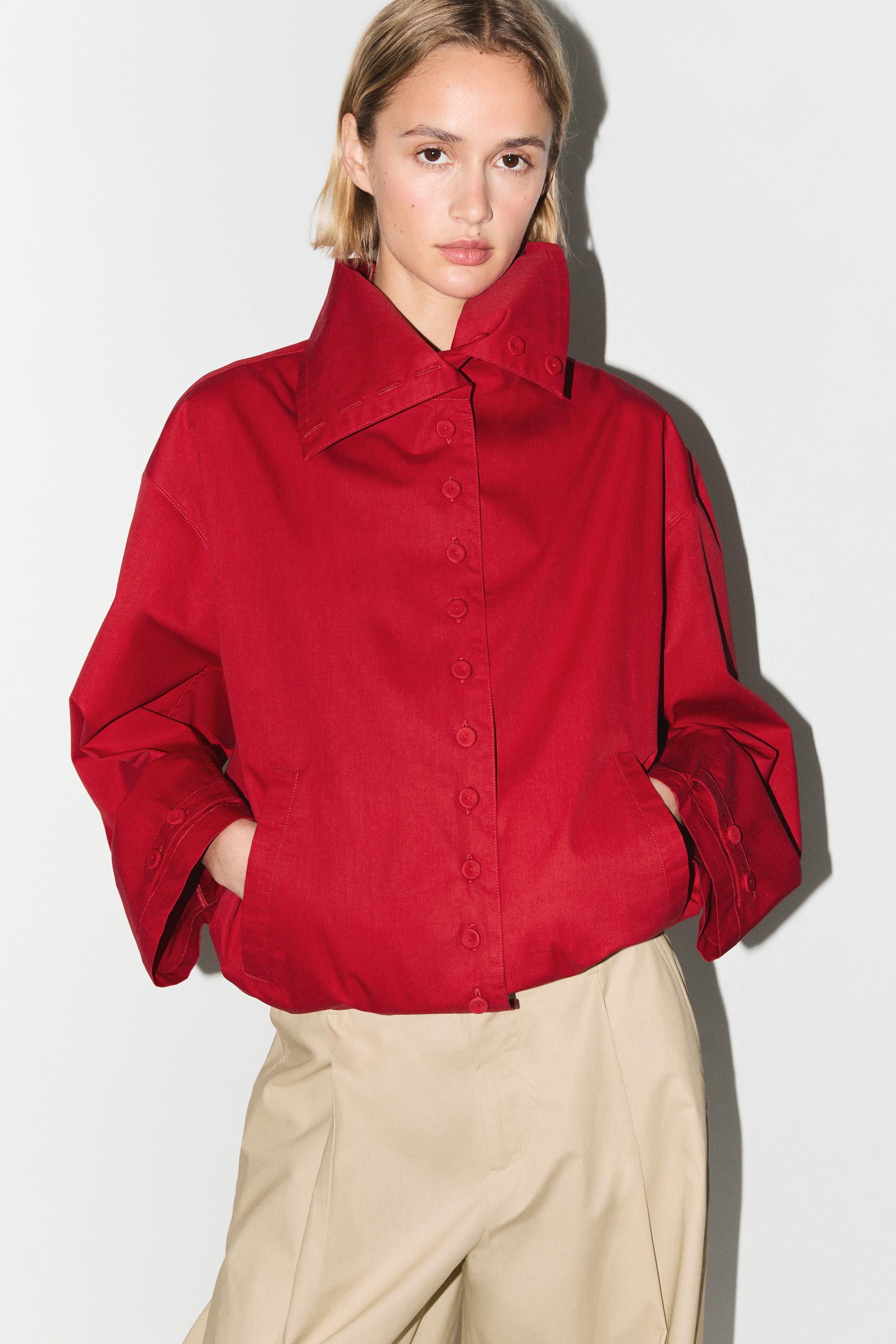 Wide-leg cotton trousers — SAND