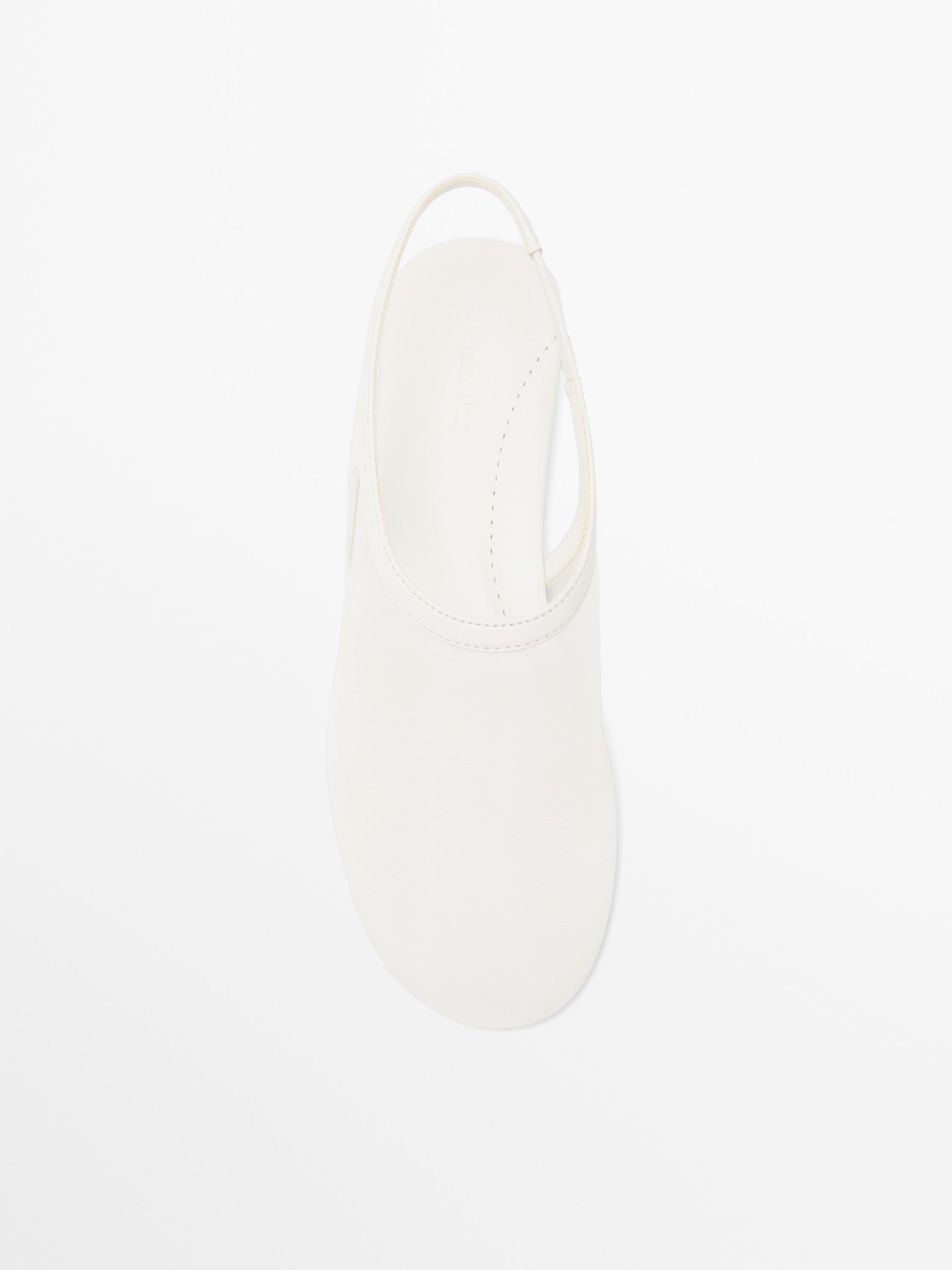 Mesh slingback ballet flats