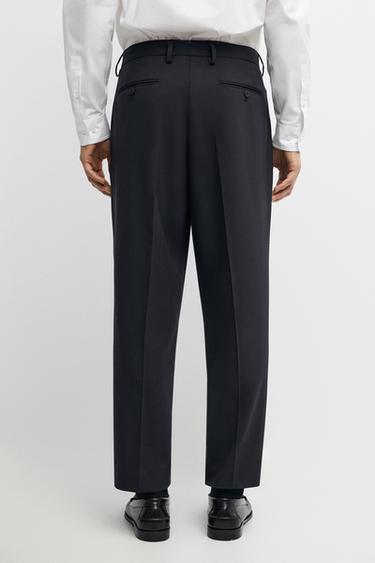 Wool blend suit pants — NAVY BLUE 5