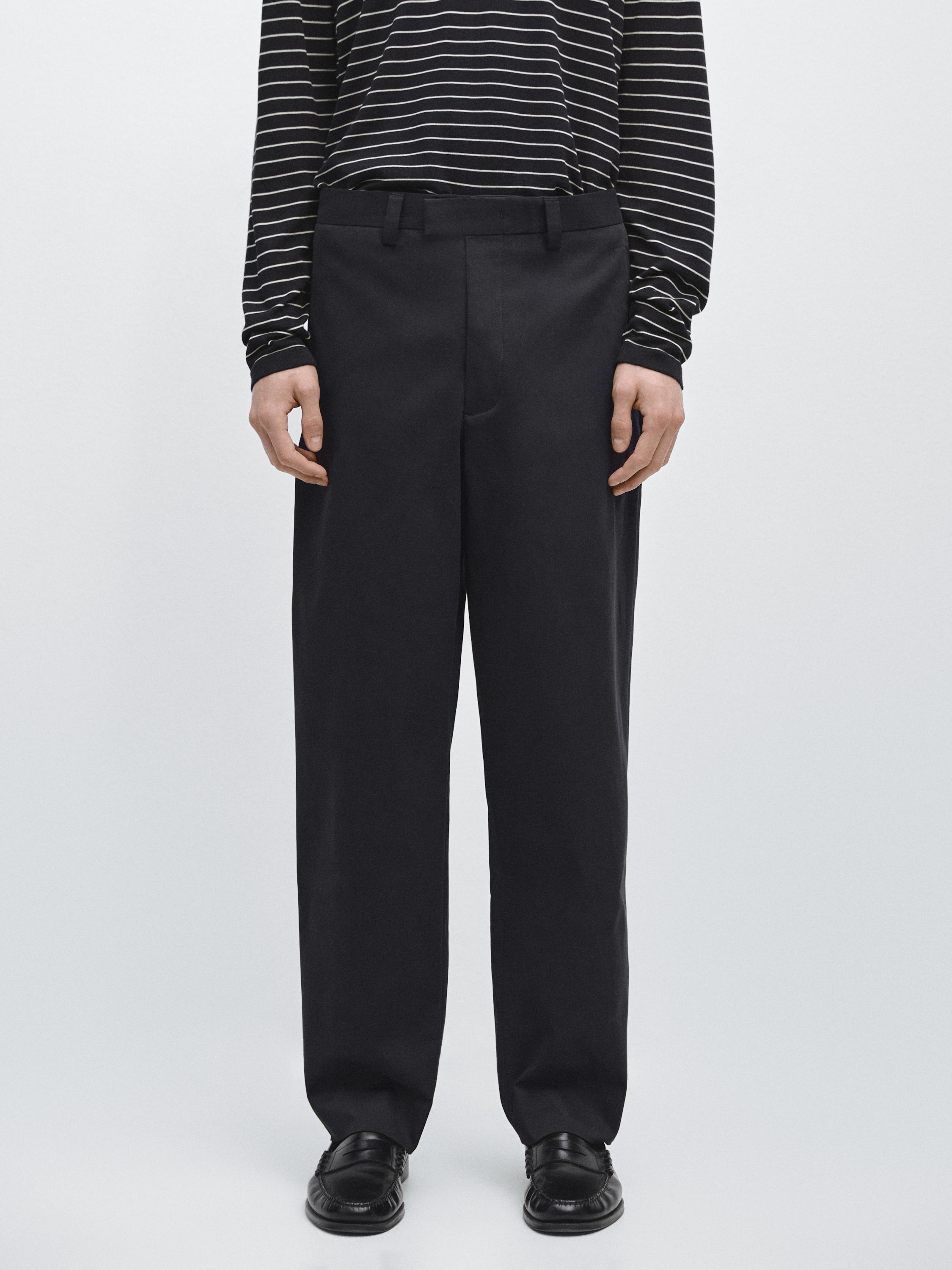 Tailored fit barrel trousers — DARK BLUE
