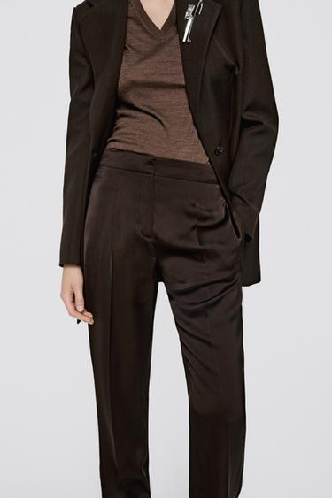 100% wool button detail blazer - LIMITED EDITION — BROWN 4