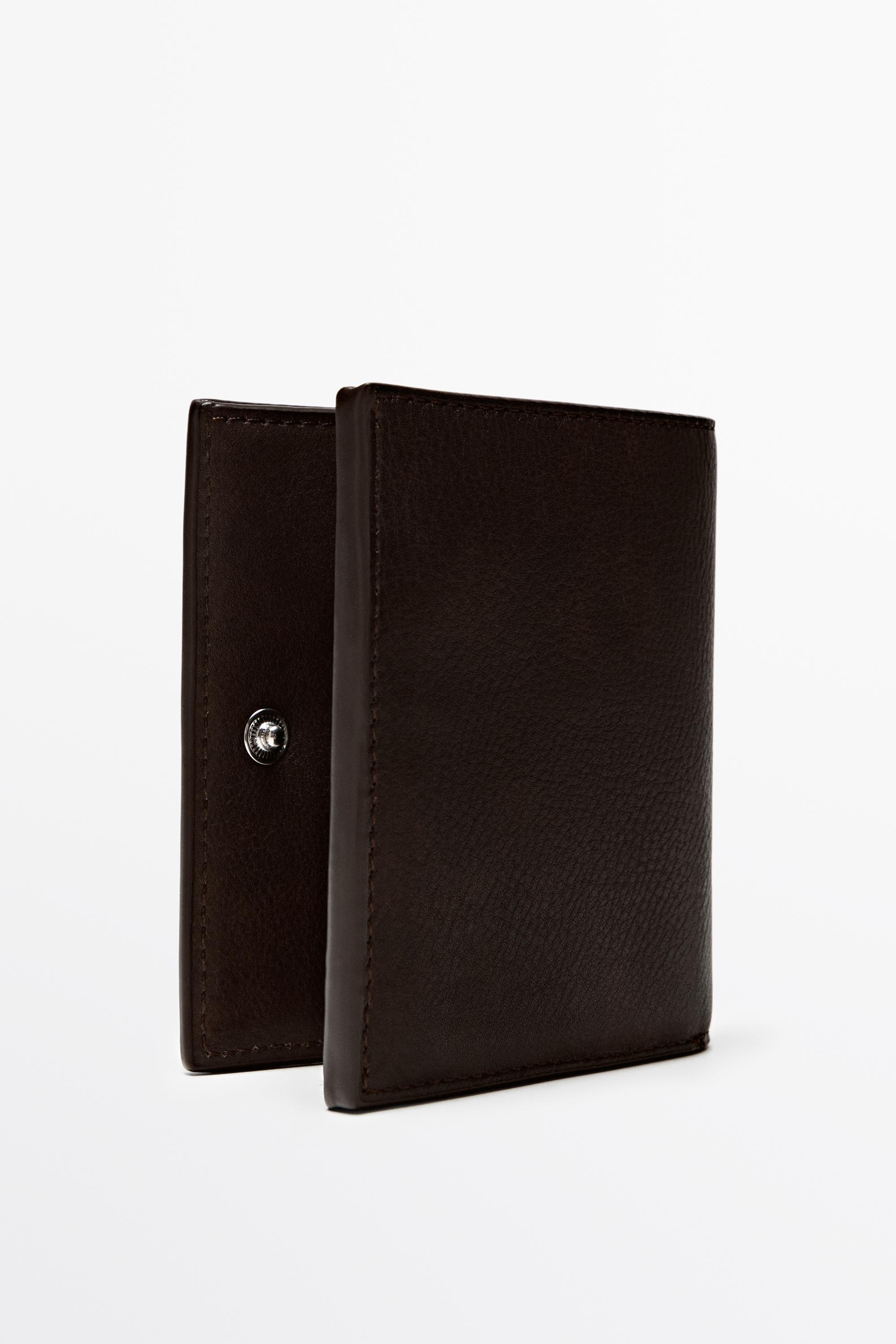 Nappa leather wallet — BROWN