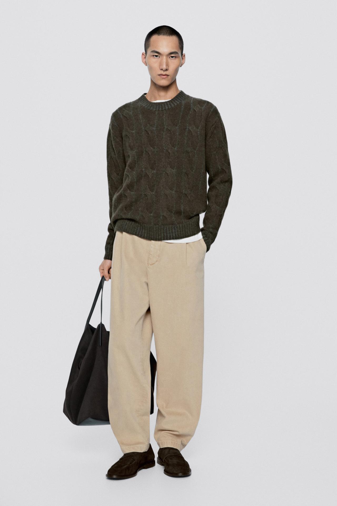 Wool blend cable knit sweater - LIMITED EDITION — MEDIUM GREY