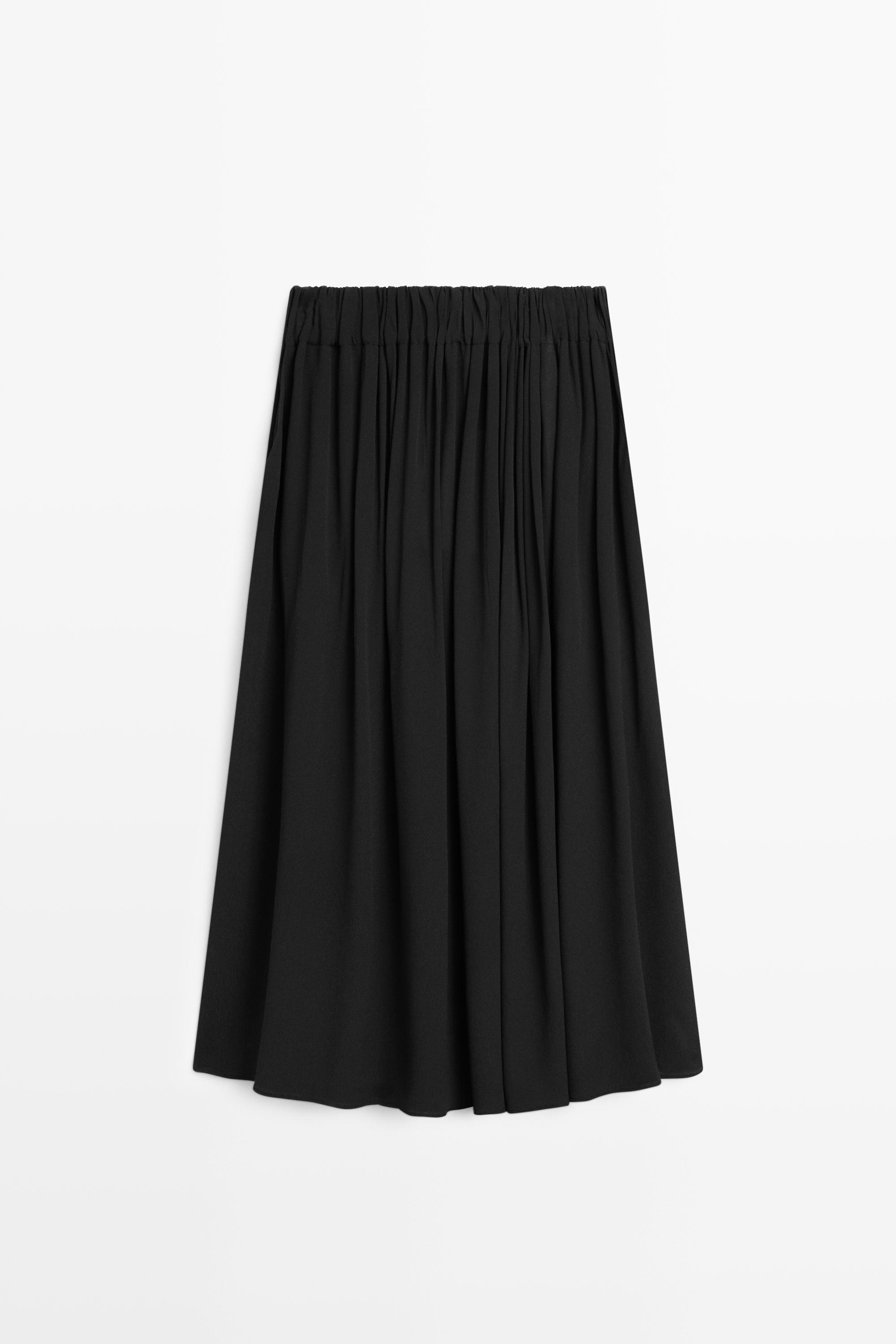 Pleated midi skirt