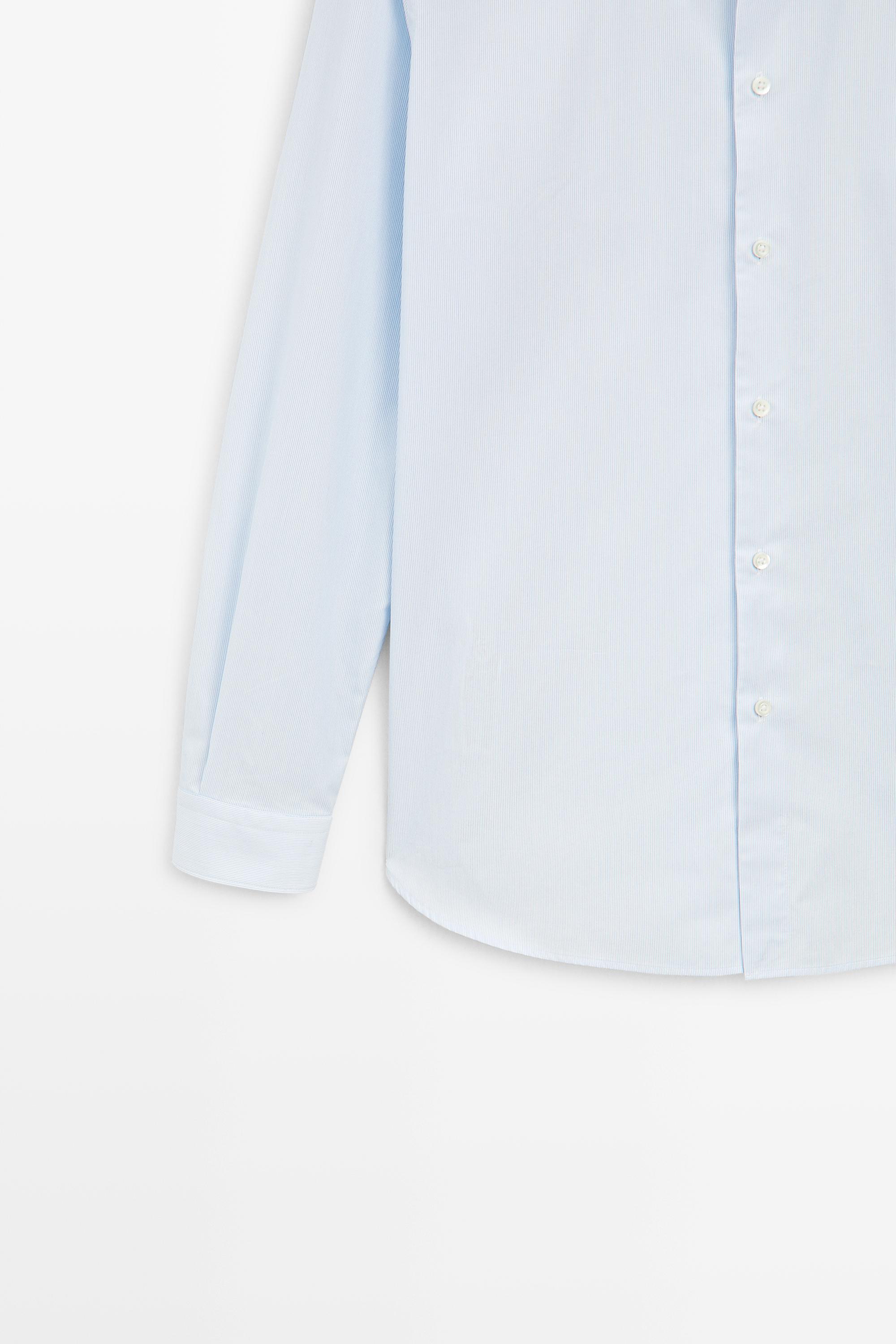 100% cotton striped shirt — WHITE
