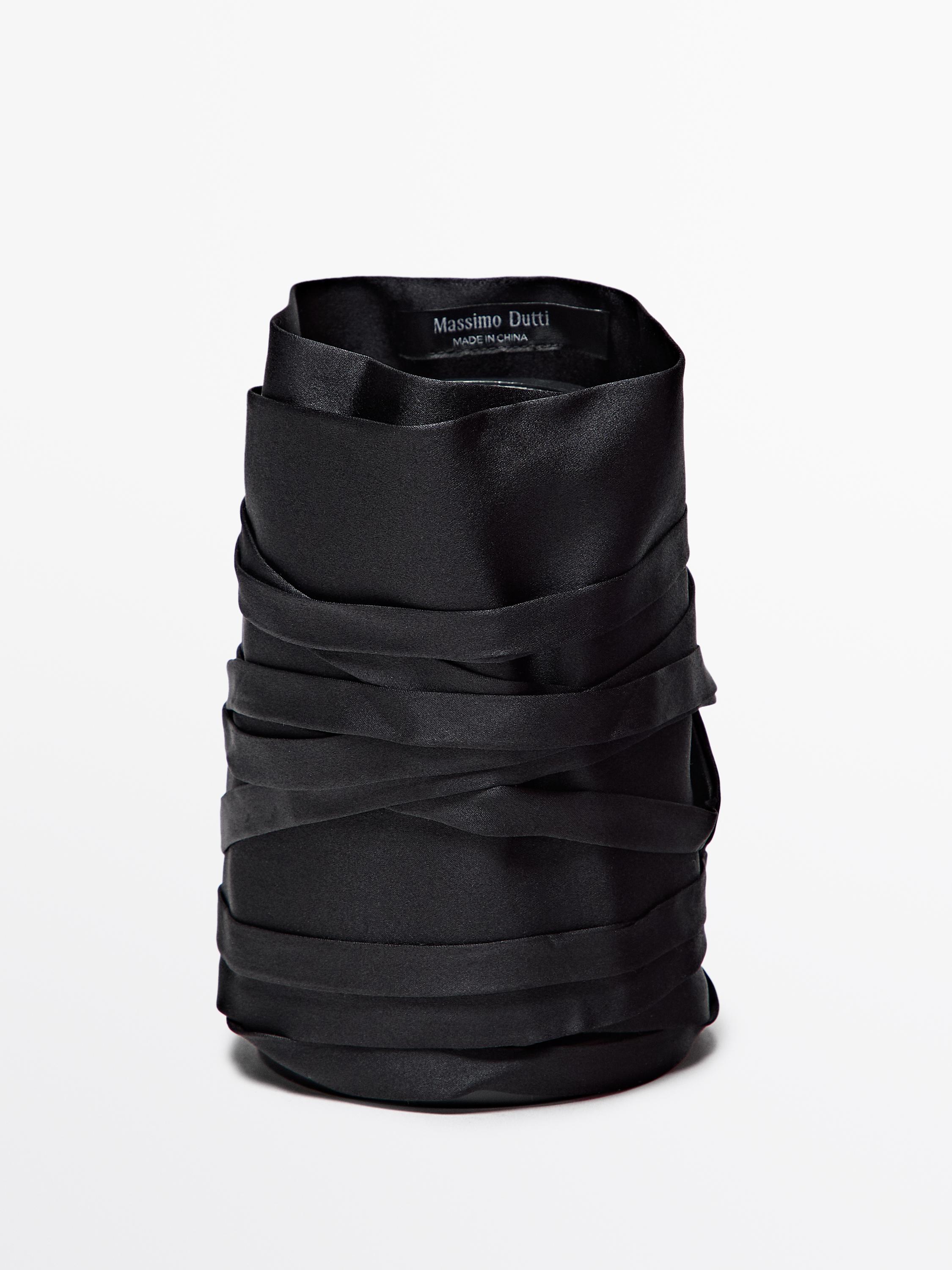 Massimo Dutti Studio Leather Sash Belt Sash belt with embroidered details - STUDIO · Silver  main image 4