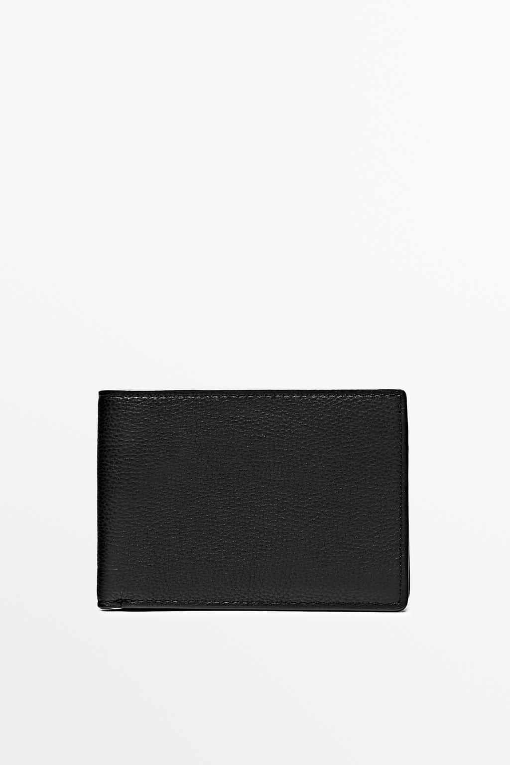 Horizontal nappa leather wallet