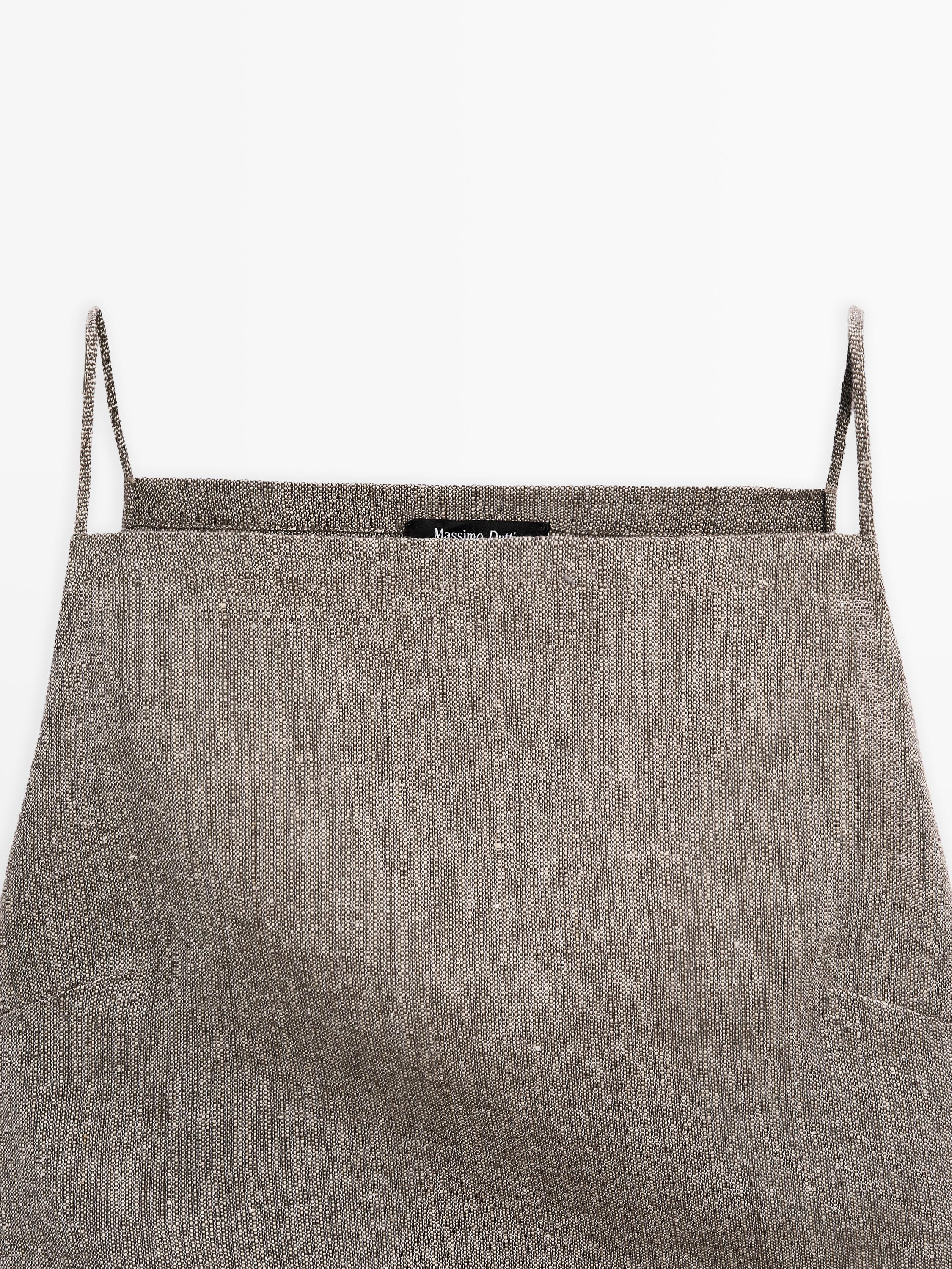 Long flowing linen blend dress